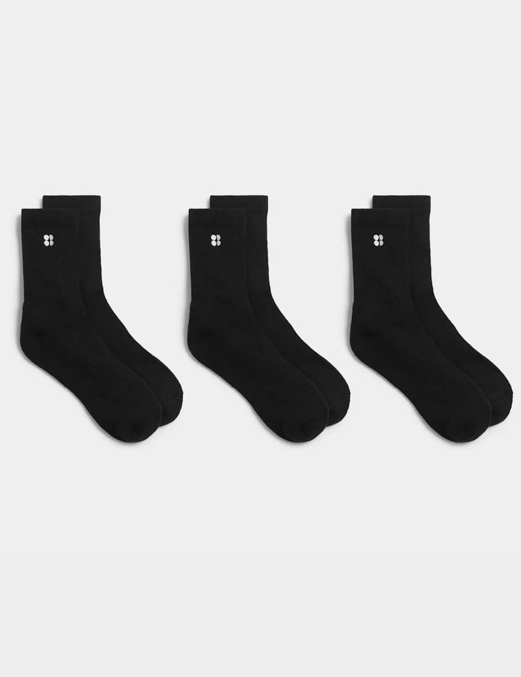 3pk Essentials Cotton Rich Ankle High Socks