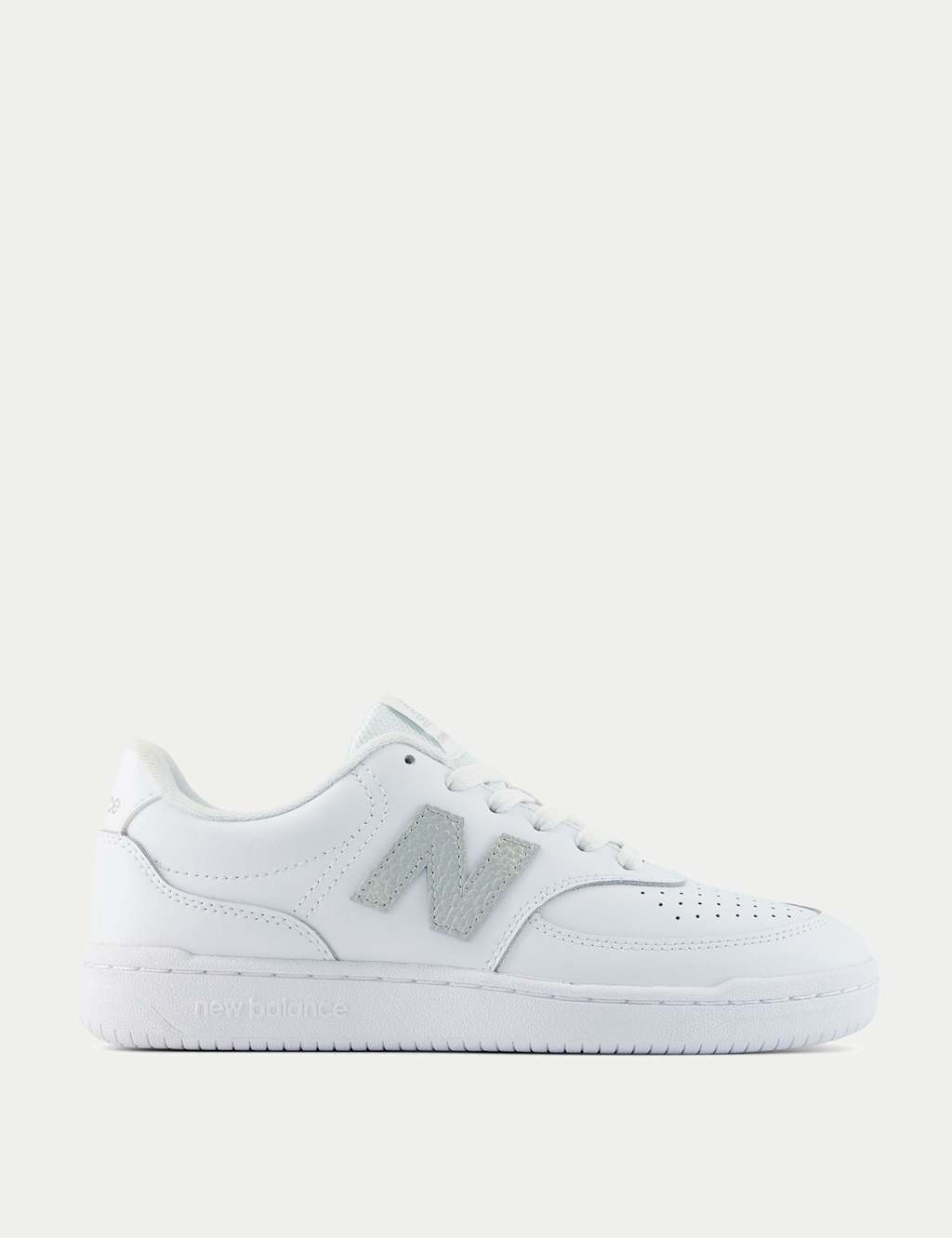 New Balance Women's Leather Side Detail Trainers - 4 - White