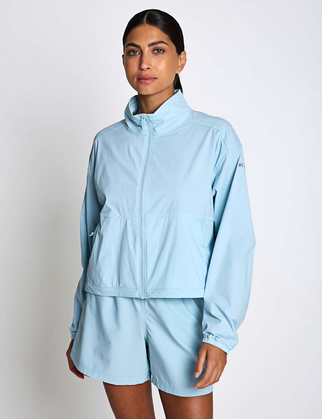 Columbia Women's AmazeStretch Funnel Neck Jacket - Medium - Light Blue
