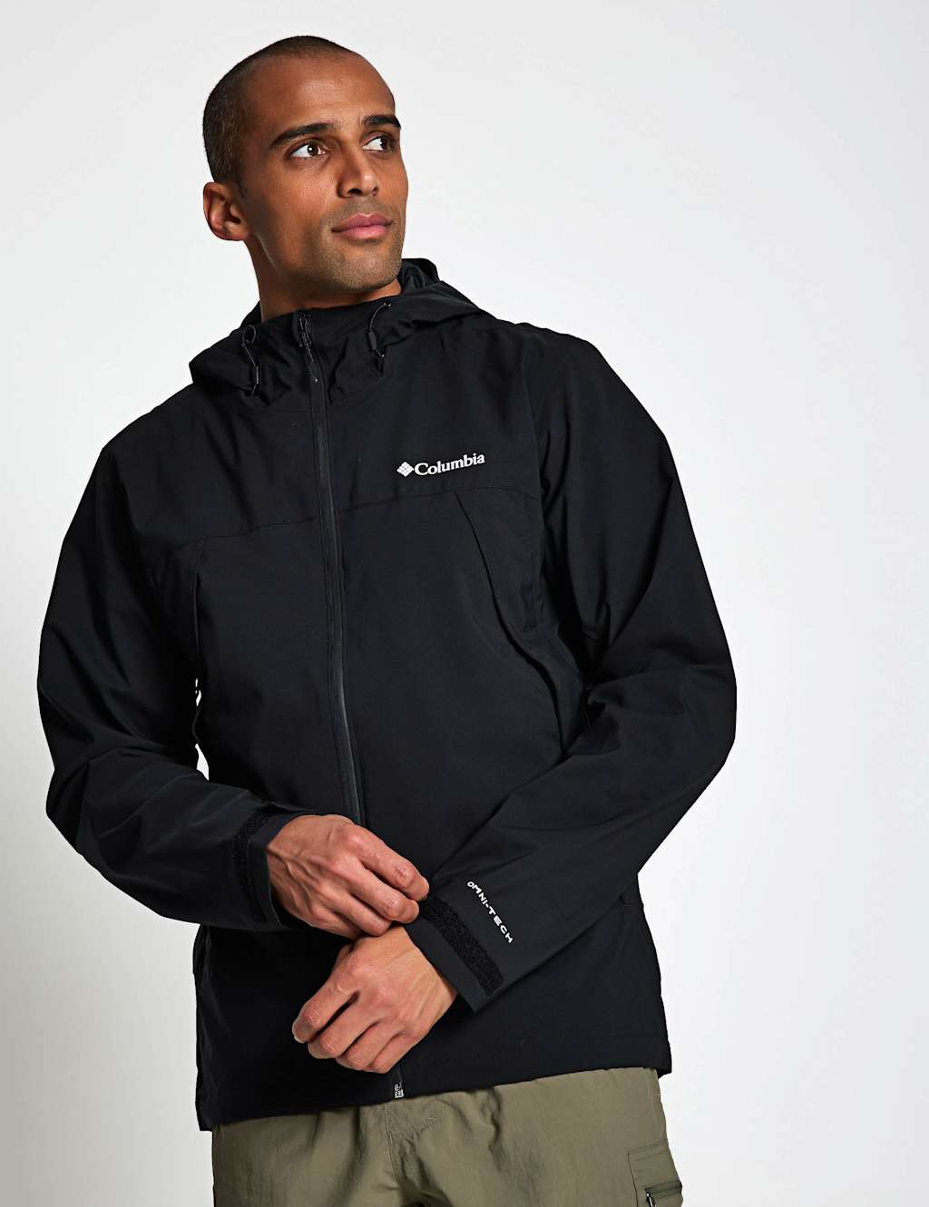 Columbia Men's Boulder Falls Waterproof Hooded Jacket - M - Black