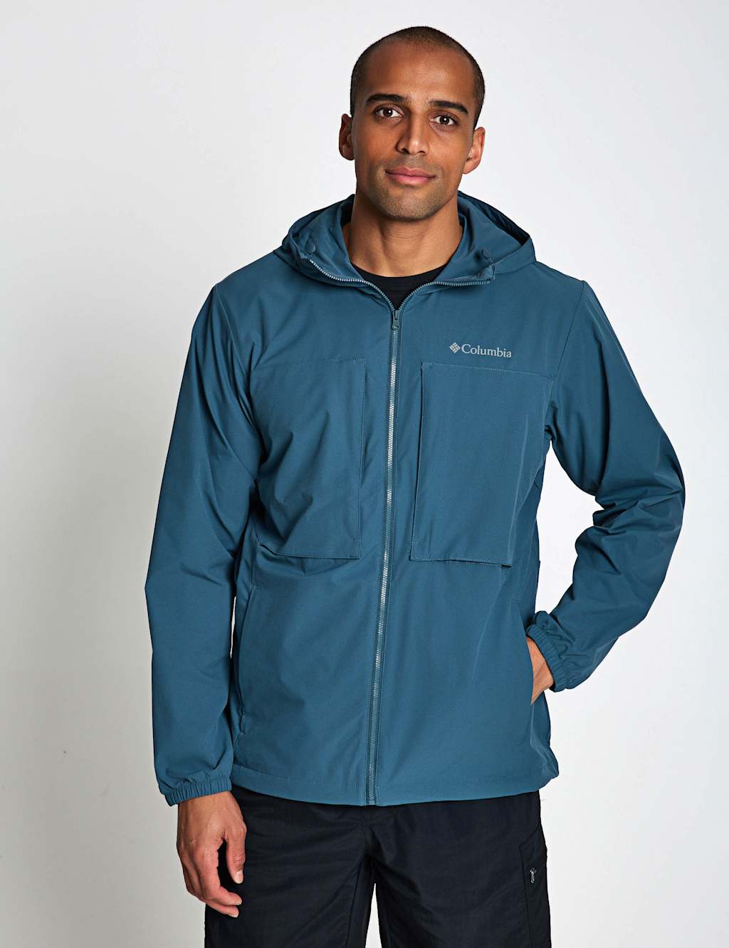 Columbia Men's Street Heights Hooded Lightweight Jacket - L - Petrol