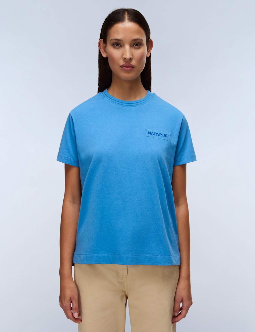Napapijri Women's Claro Pure Cotton T-Shirt - Large - Blue - Available at M&S