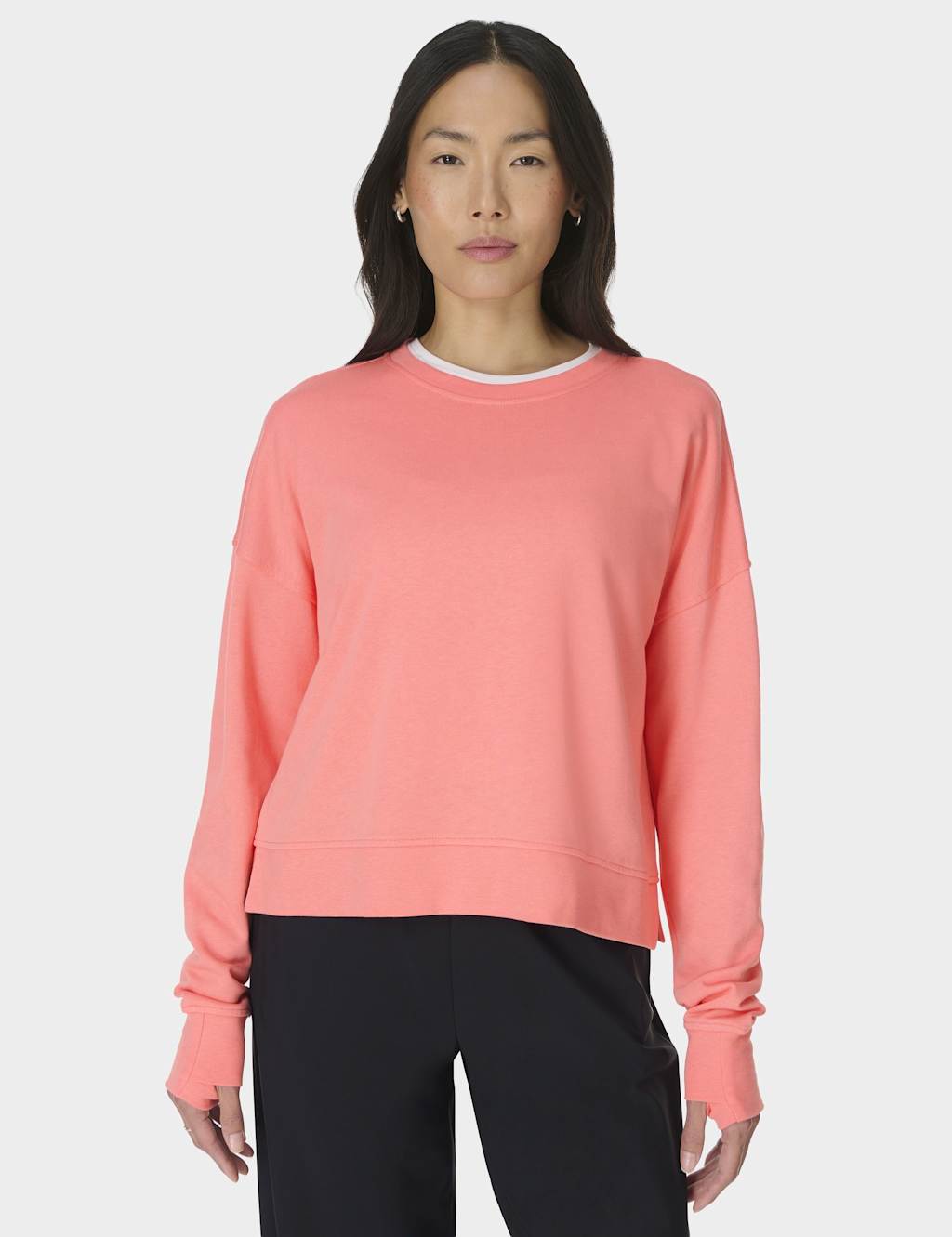 Sweaty Betty Women's After Class Modal Blend Relaxed Crop Sweatshirt - Large - Pink