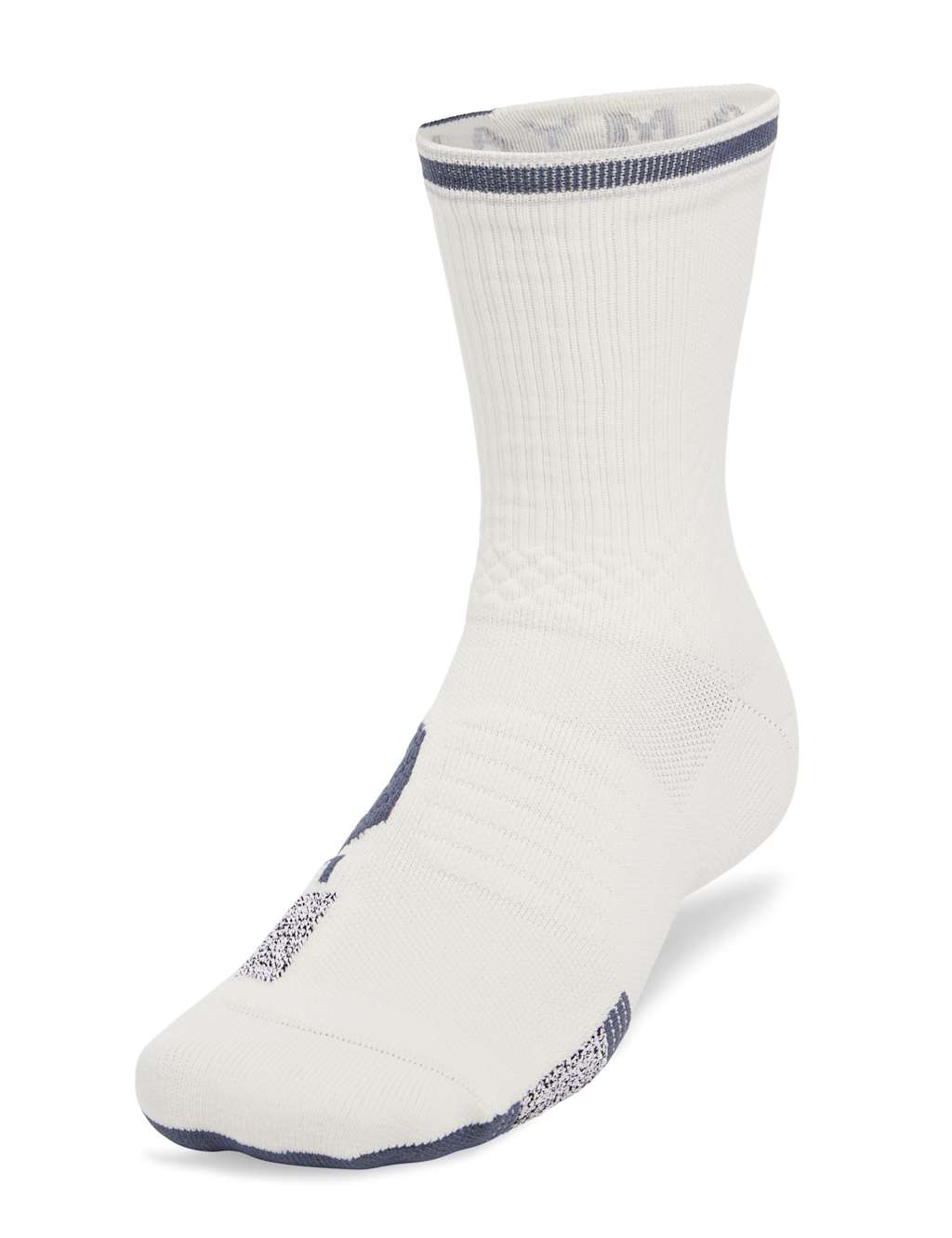 Under Armour Men's ArmourDry Playmaker Mid Crew Sports Socks - White Mix, White Mix