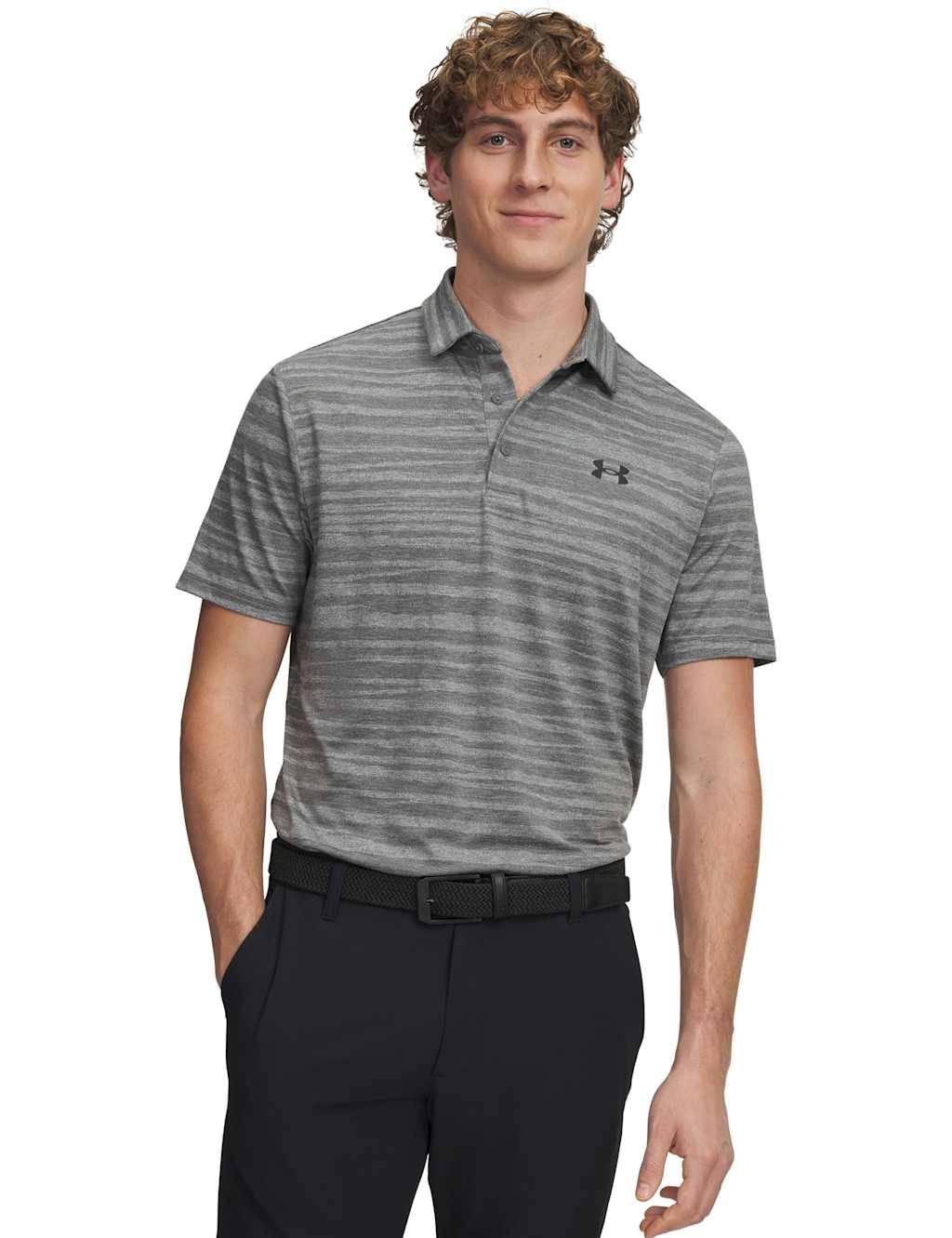 Under Armour Men's Playoff Jacquard Polo Shirt - 2XL - Grey Mix