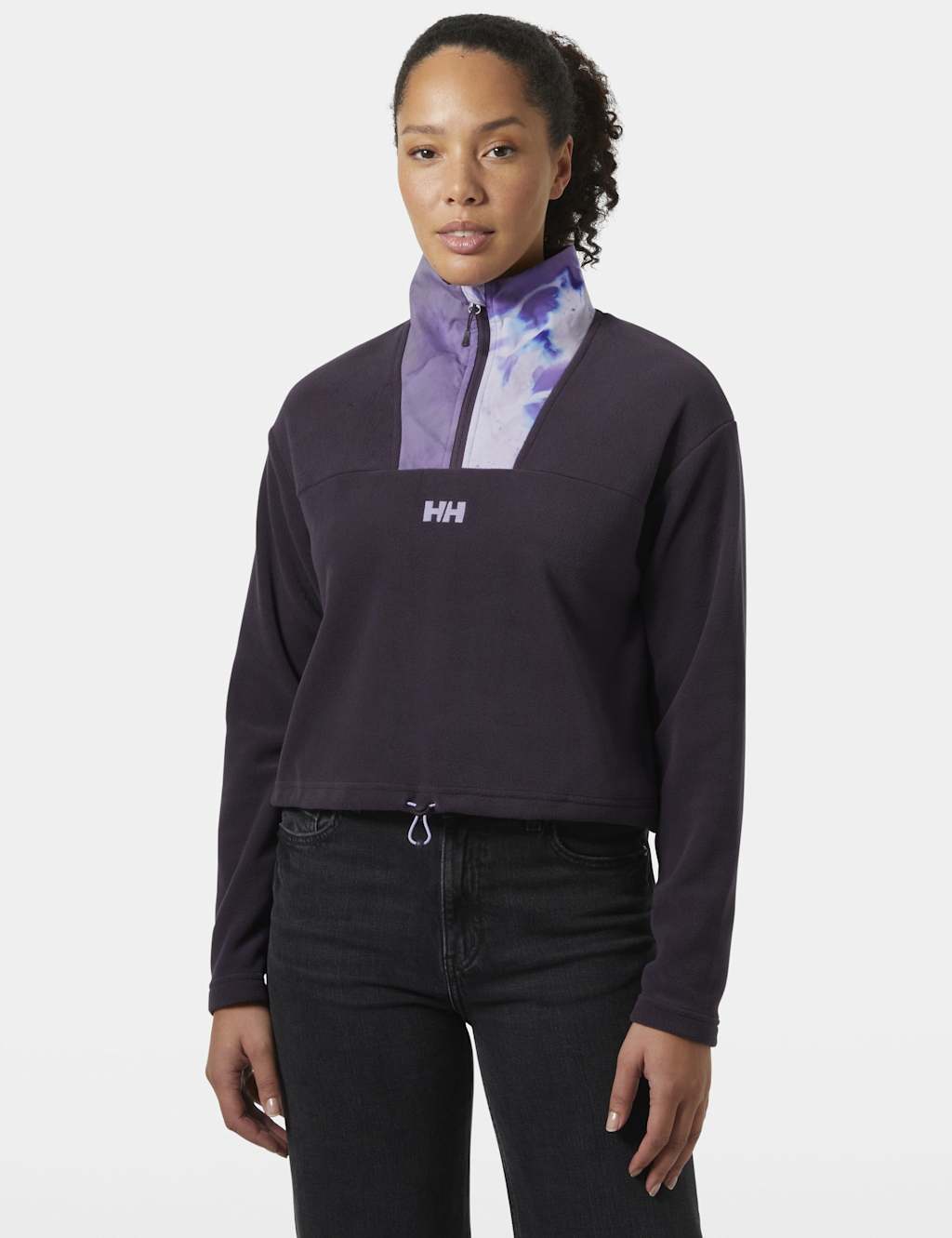 Helly Hansen Women's Daybreaker Cropped Fleece Jacket - Small - Dark Berry - Available at M&S