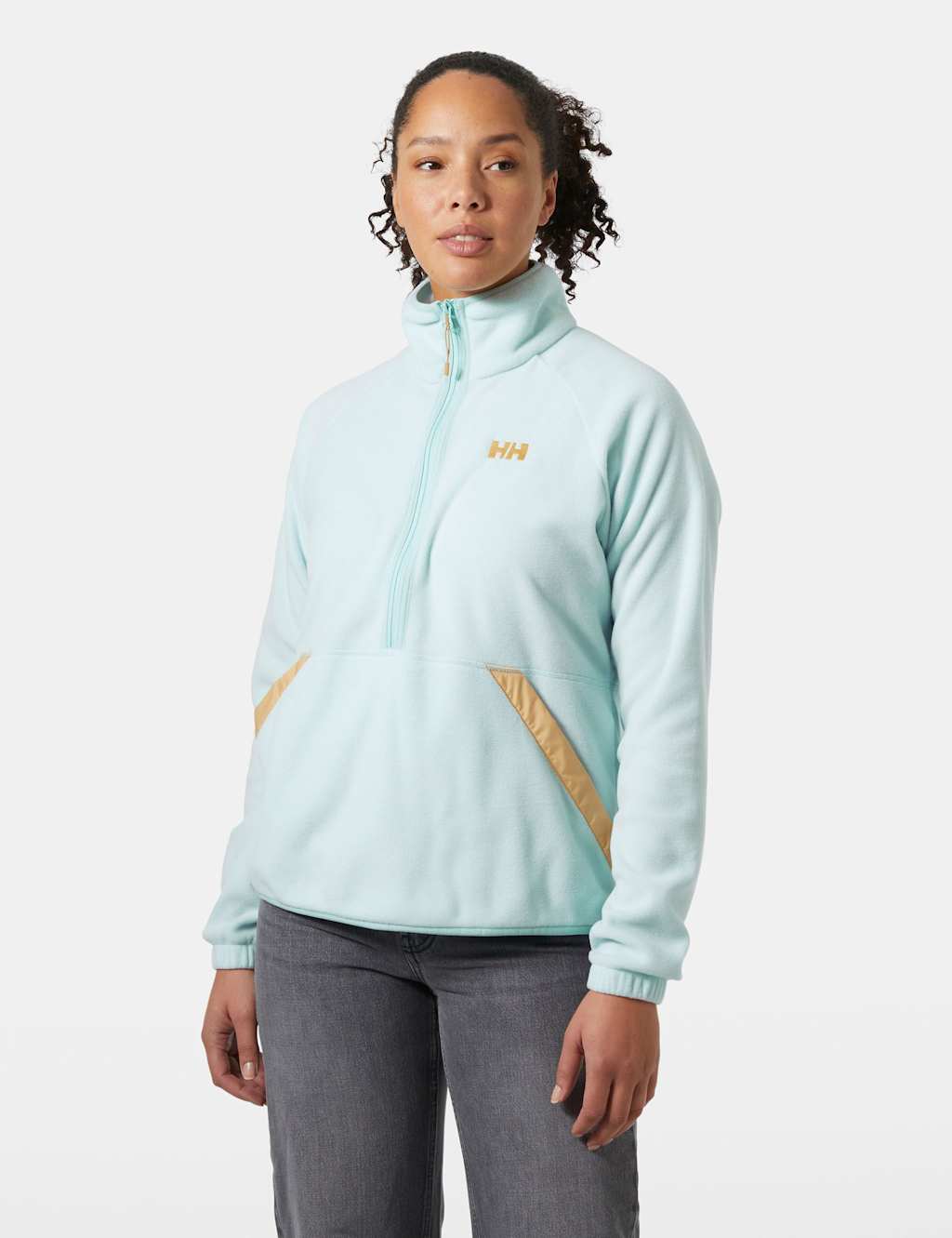 Helly Hansen Rig Fleece Funnel Neck Half Zip Sweat-shirt Light Blue Mix