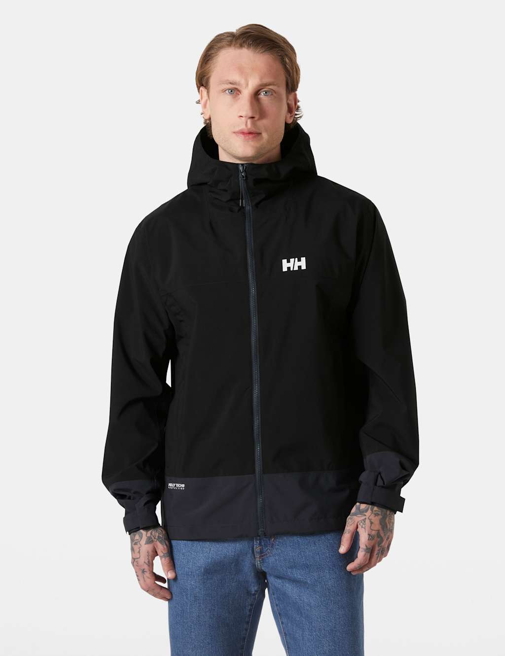 Block Hooded Jacket