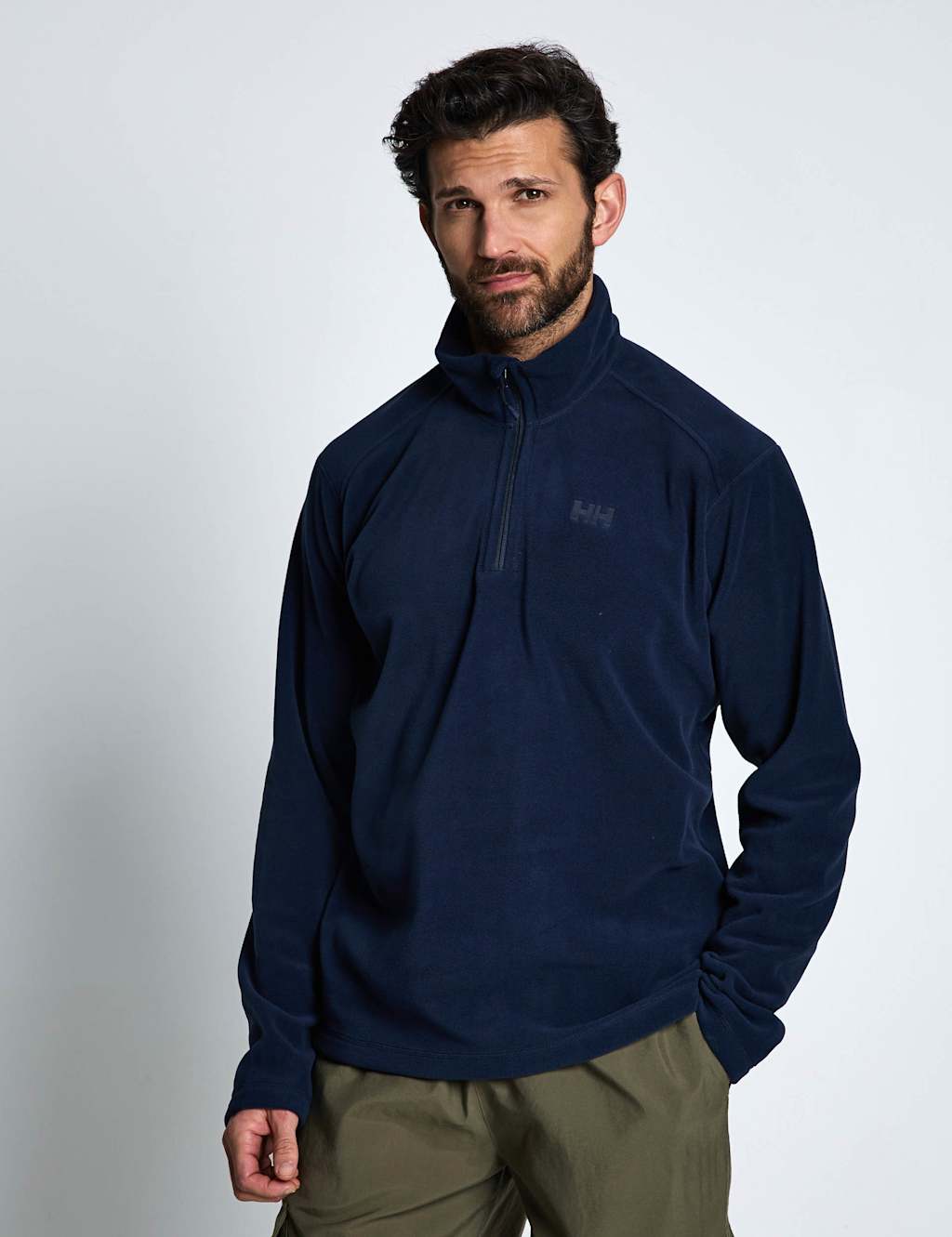 Helly Hansen Men's Daybreaker Fleece Half Zip Sweatshirt - M - Navy Mix - Available at M&S