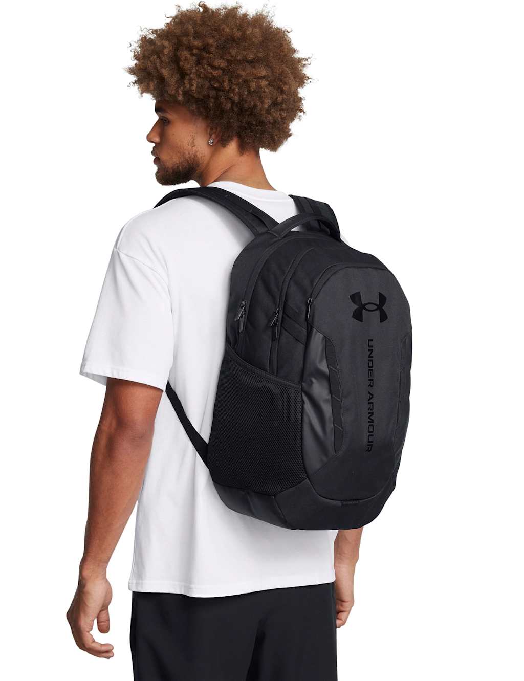 Under Armour Men's Hustle 6.0 Water Resistant Backpack - Black