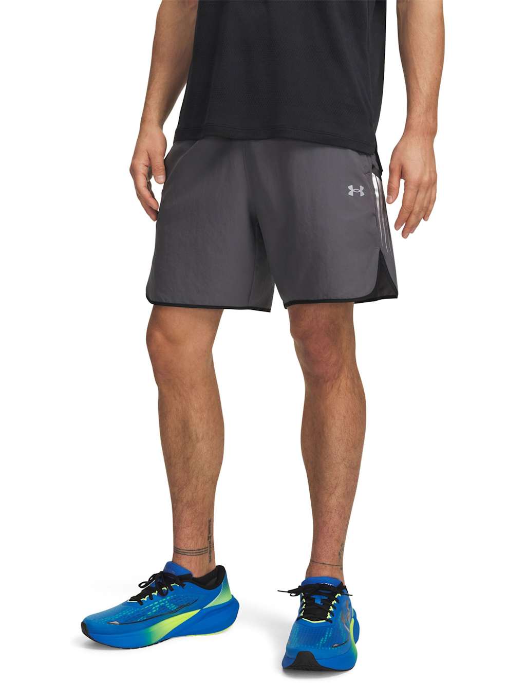 Under Armour Men's Velociti Reflect 7 Inch Sports Shorts - L - Medium Grey