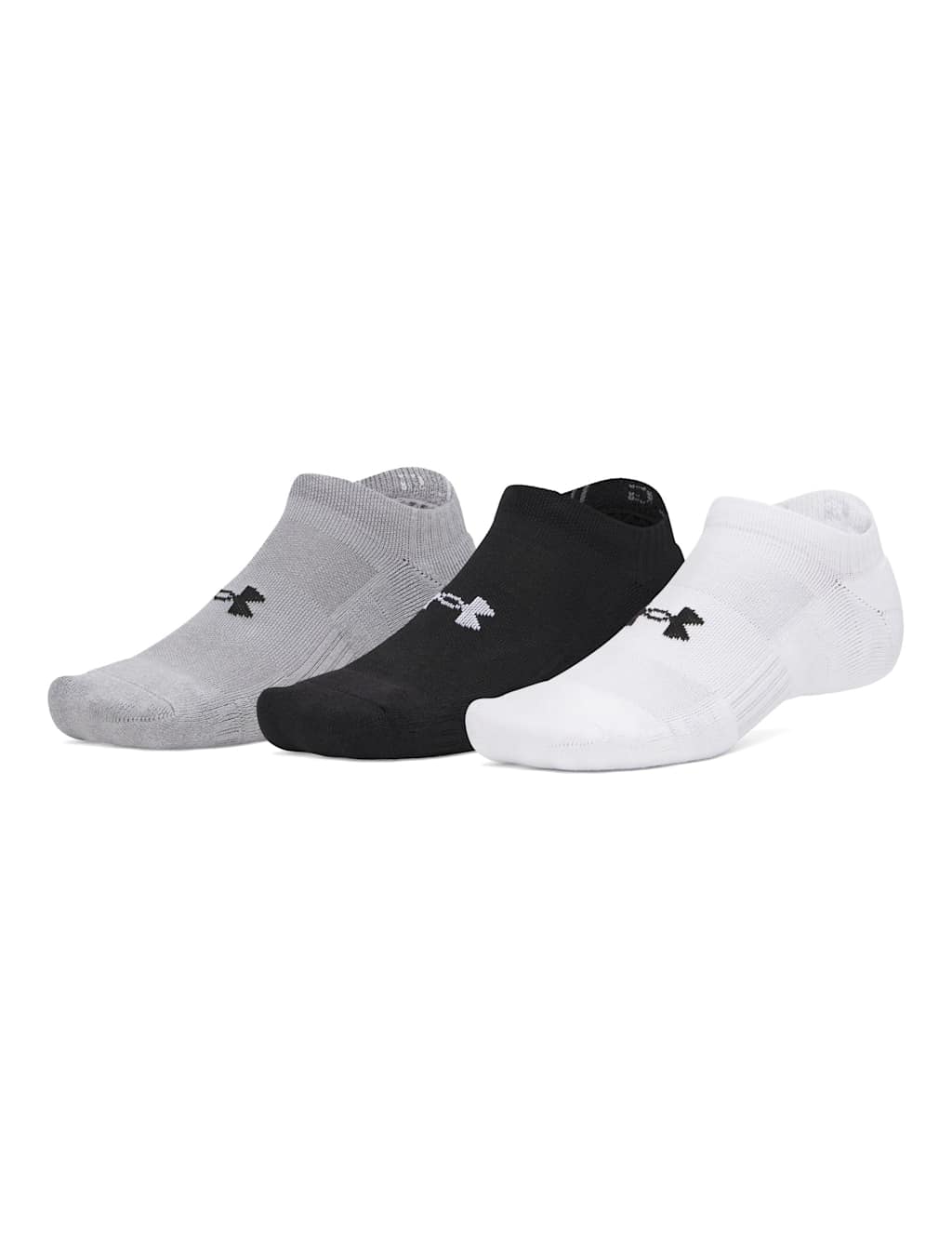 Under Armour Men's 3 Pack Performance Trainer Socks - L - White Mix