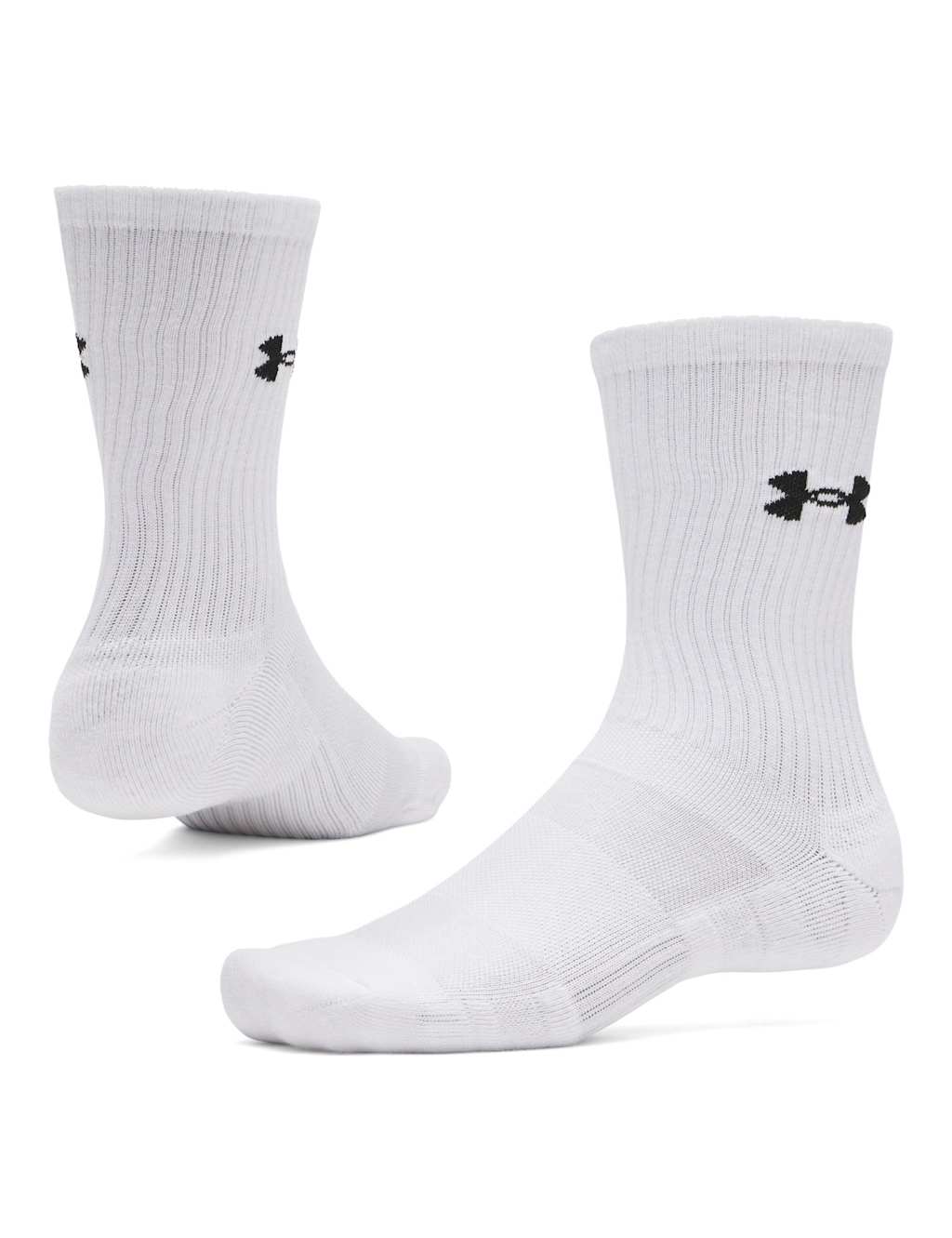 Under Armour Men's 3 Pack Performance Logo Sports Socks - L - White
