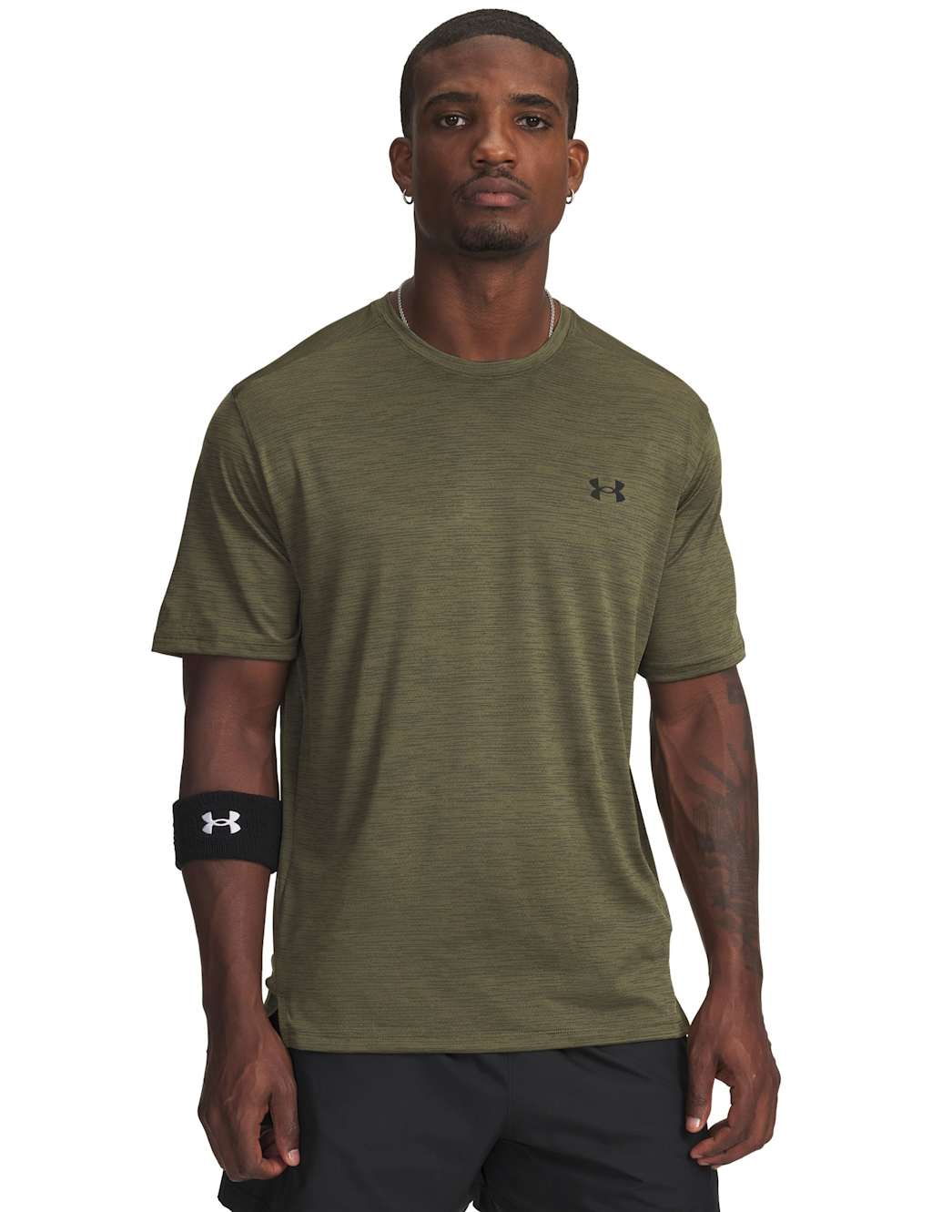 Under Armour Men's Tech Vent Quick Dry Training T-Shirt - M - Dark Khaki