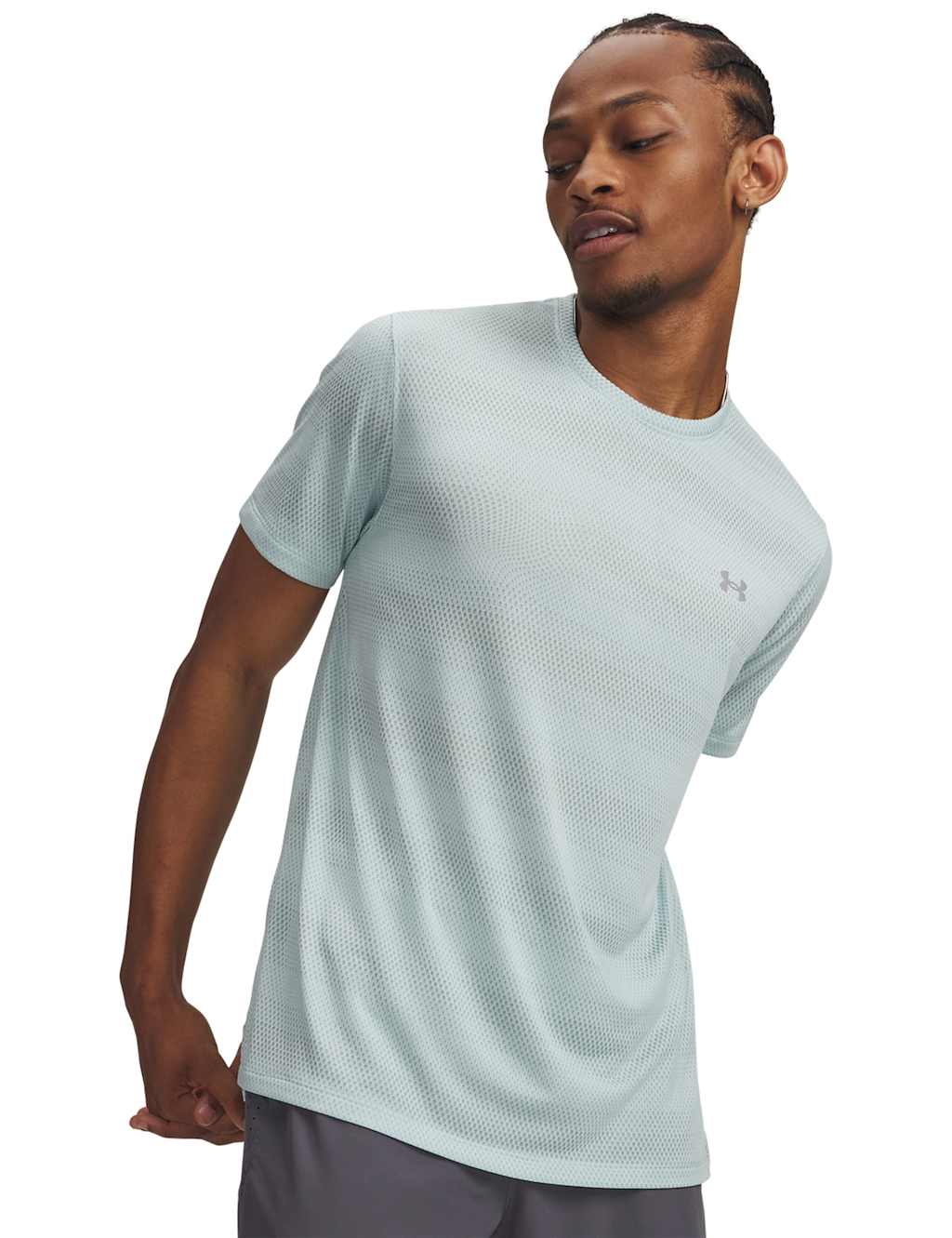 Under Armour Men's Velociti Jacquard Striped Training T-Shirt - M - Mint