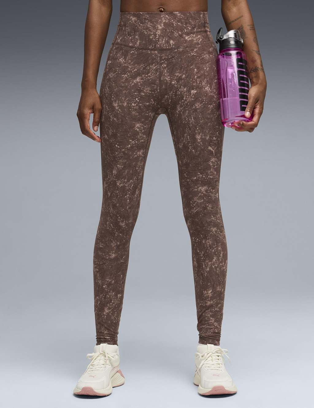 Puma Women's Cloudspun Printed High Waisted Leggings - Small - Brown