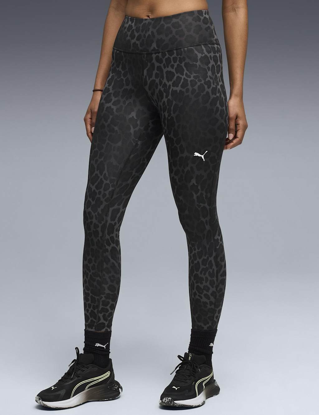 Puma Women's Tad Essentials Leopard Print Leggings - Small - Black