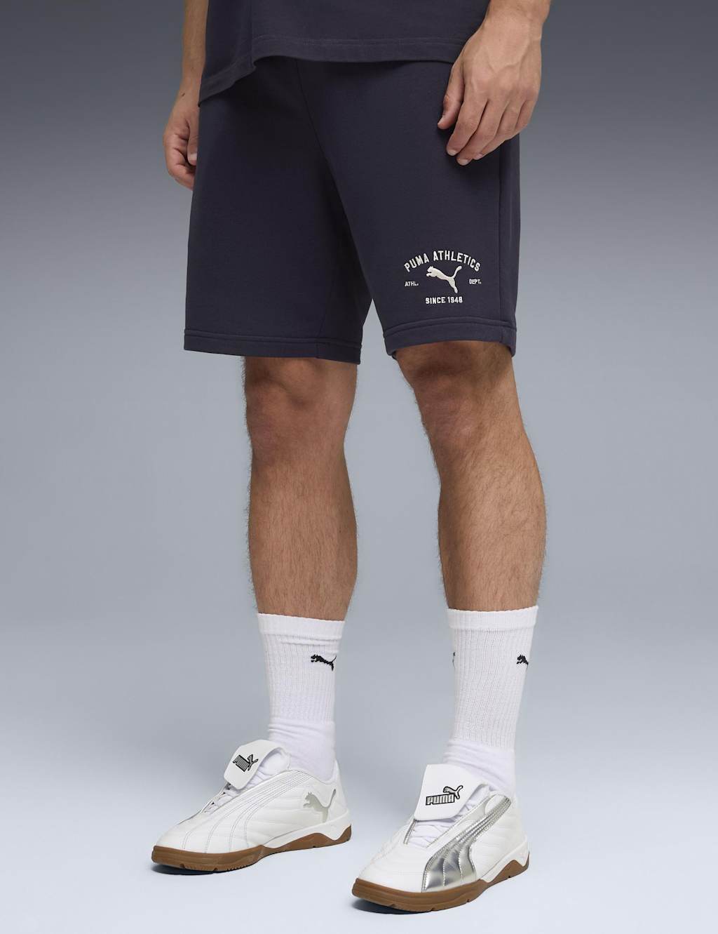 Puma Men's Class Graphic Cotton Rich Shorts - S - Navy