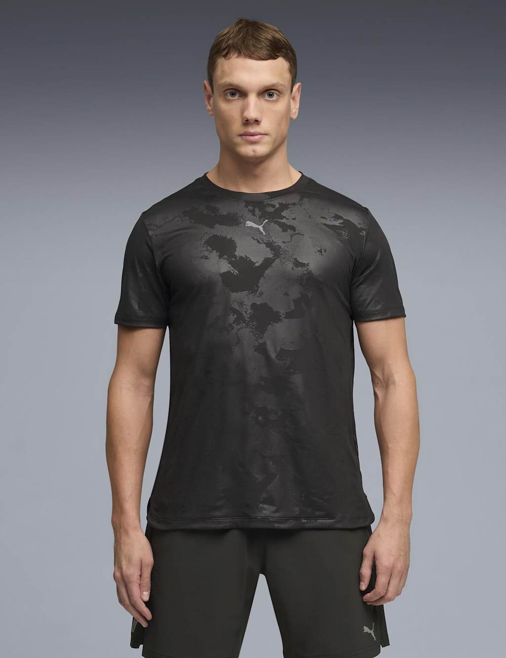Puma Men's Cloudspun Embossed T-Shirt - XL - Black