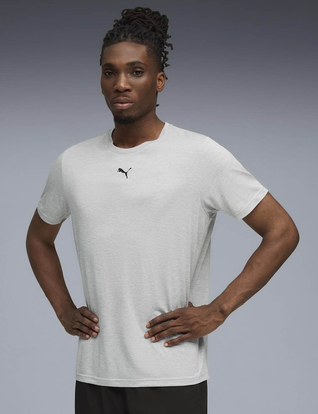 Puma Men's Heather Cat T-Shirt - M - Grey
