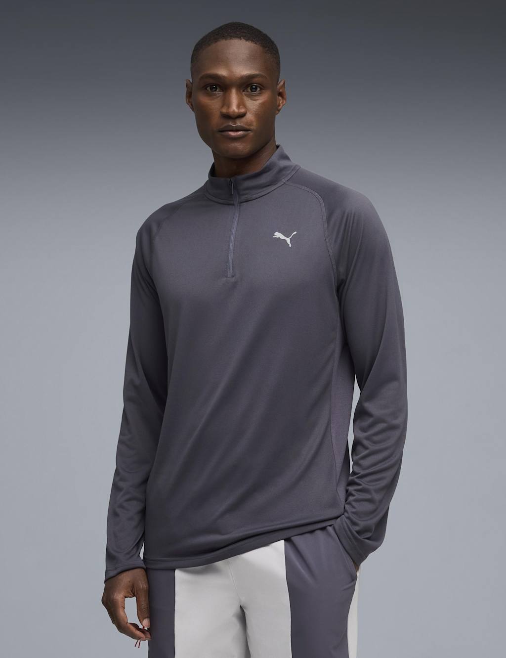 Puma Men's PWR Train Quarter Zip Top - S - Grey