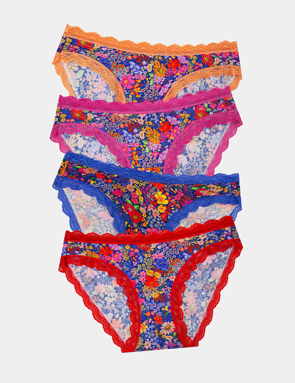 4pk Full Bloom Bikini Knickers