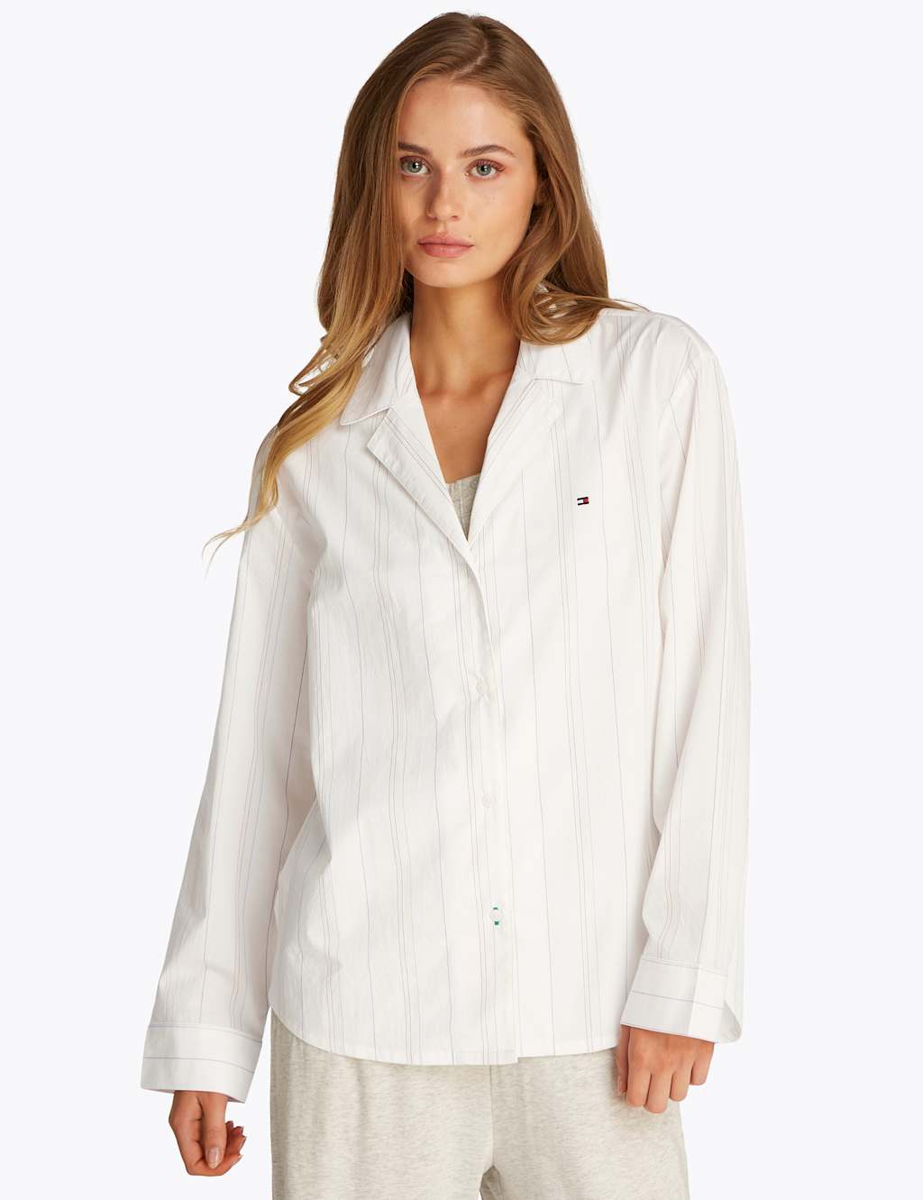 Essentials Pure Cotton Striped Pyjama Top