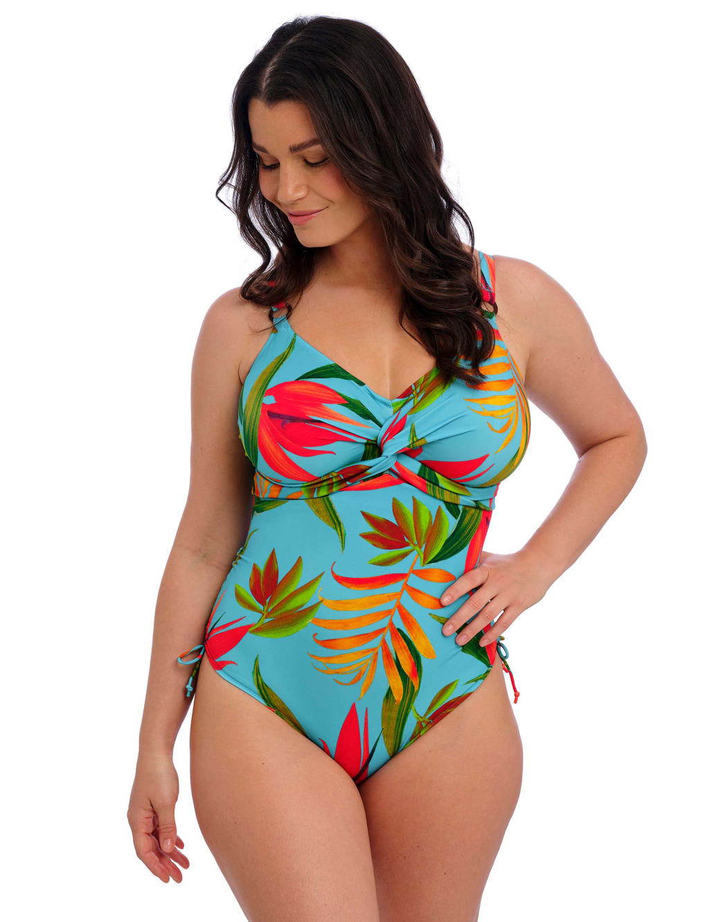 Pichola Floral Wired Twist Front Swimsuit