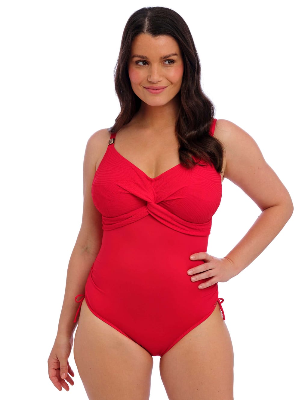 Ottawa Wired Twist Front Ruched Swimsuit