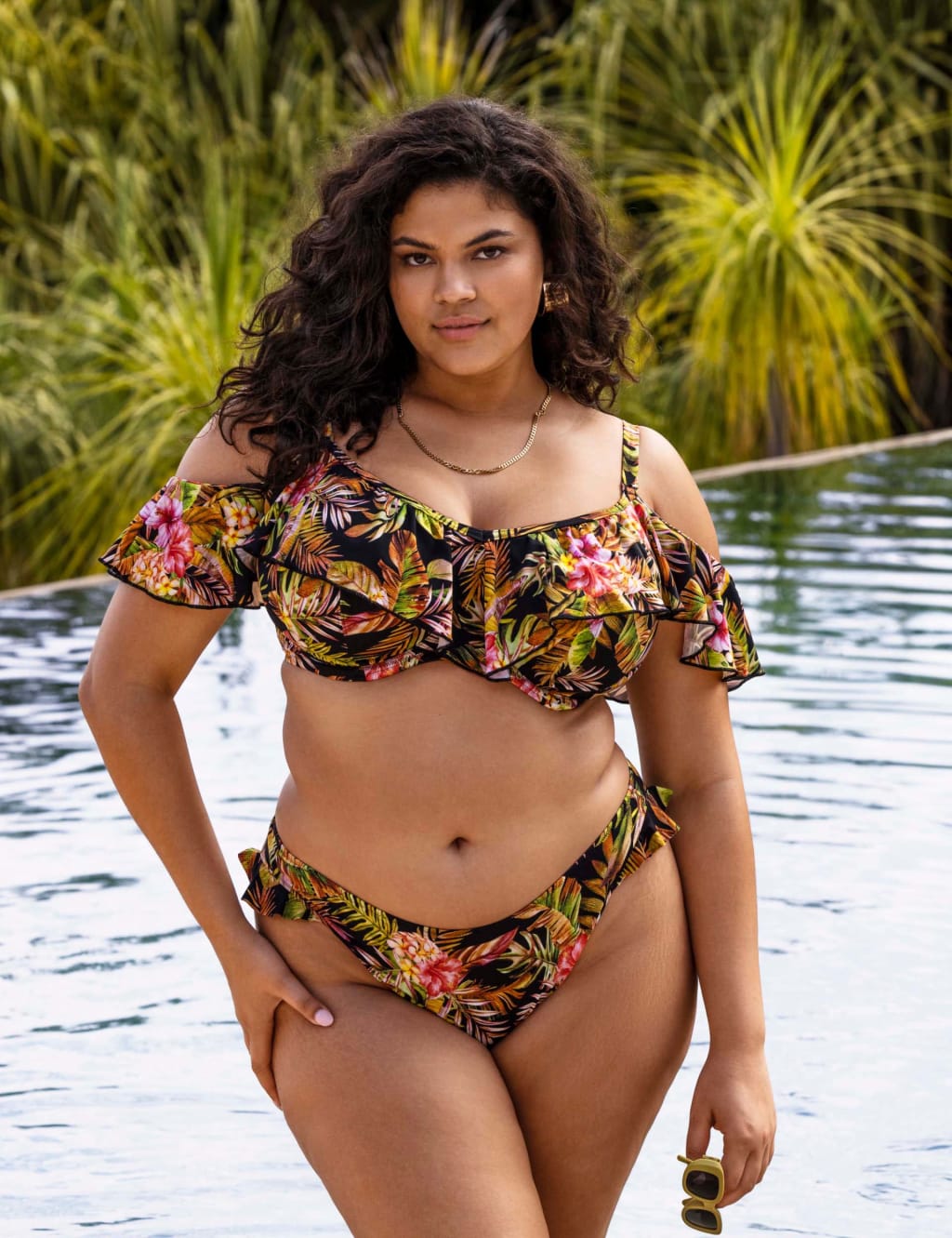 Tiger Valley Tropical Wired Bikini Top (DD-HH)