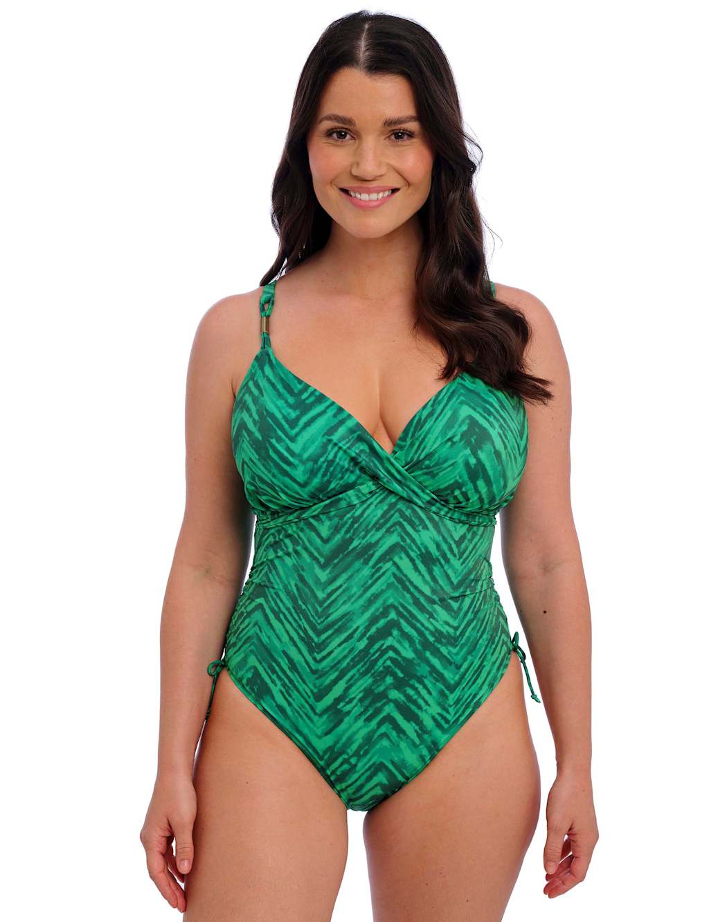 Punta Mita Striped Wired Plunge Swimsuit