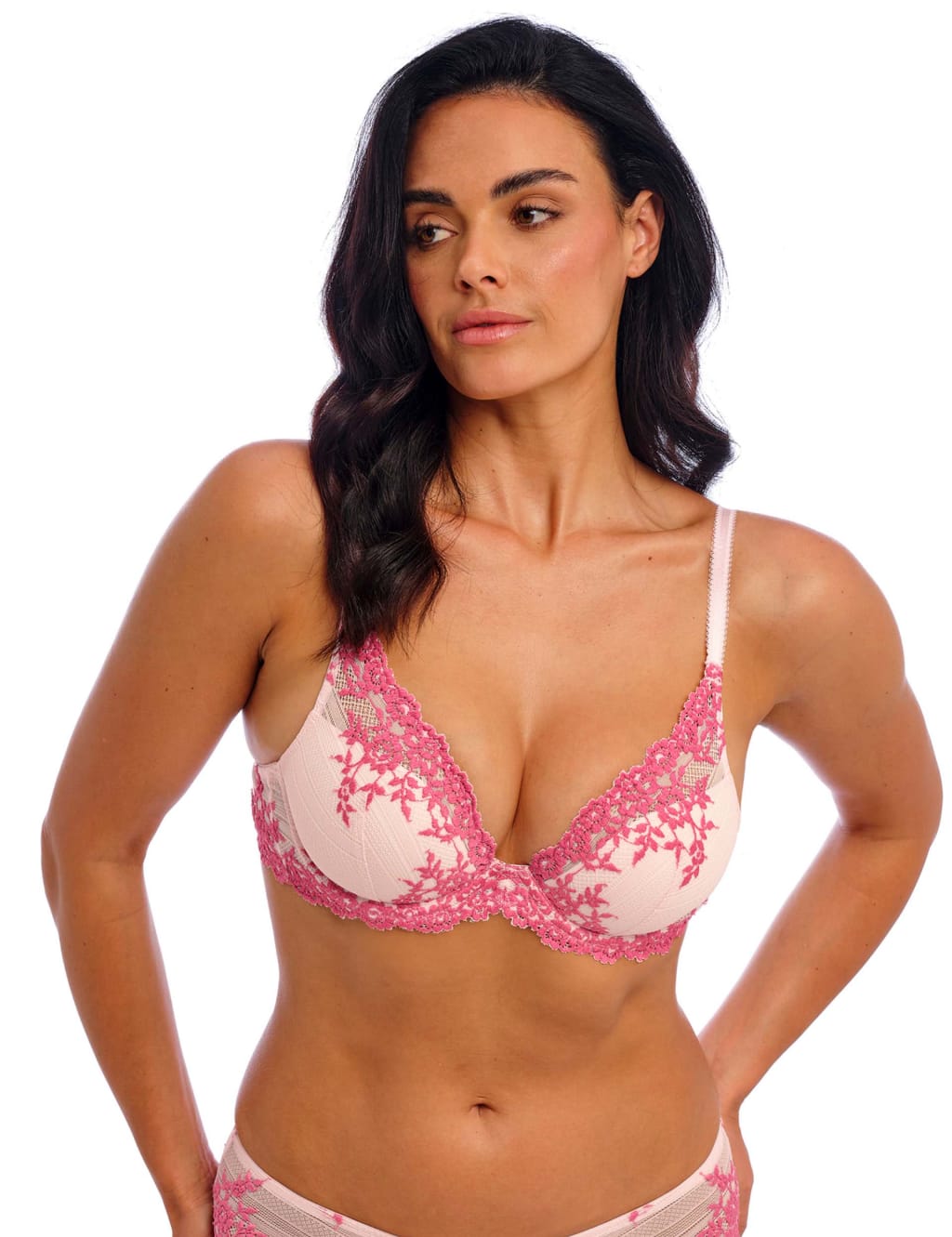 Embrace Floral Lace Wired Plunge Bra