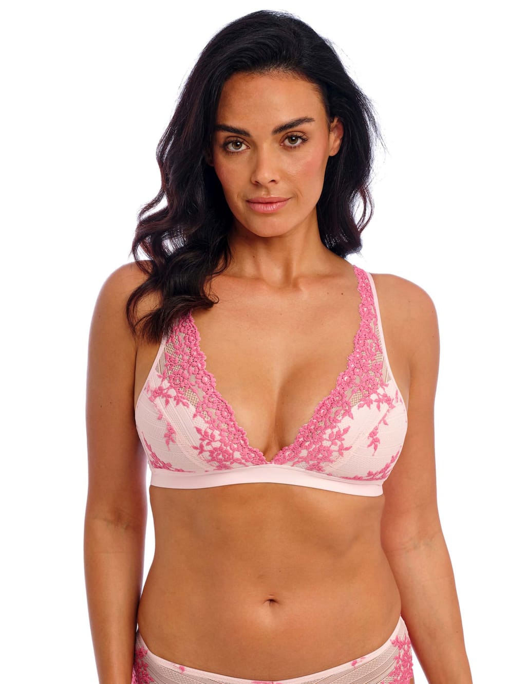 Embrace Floral Lace Non Wired Plunge Bra