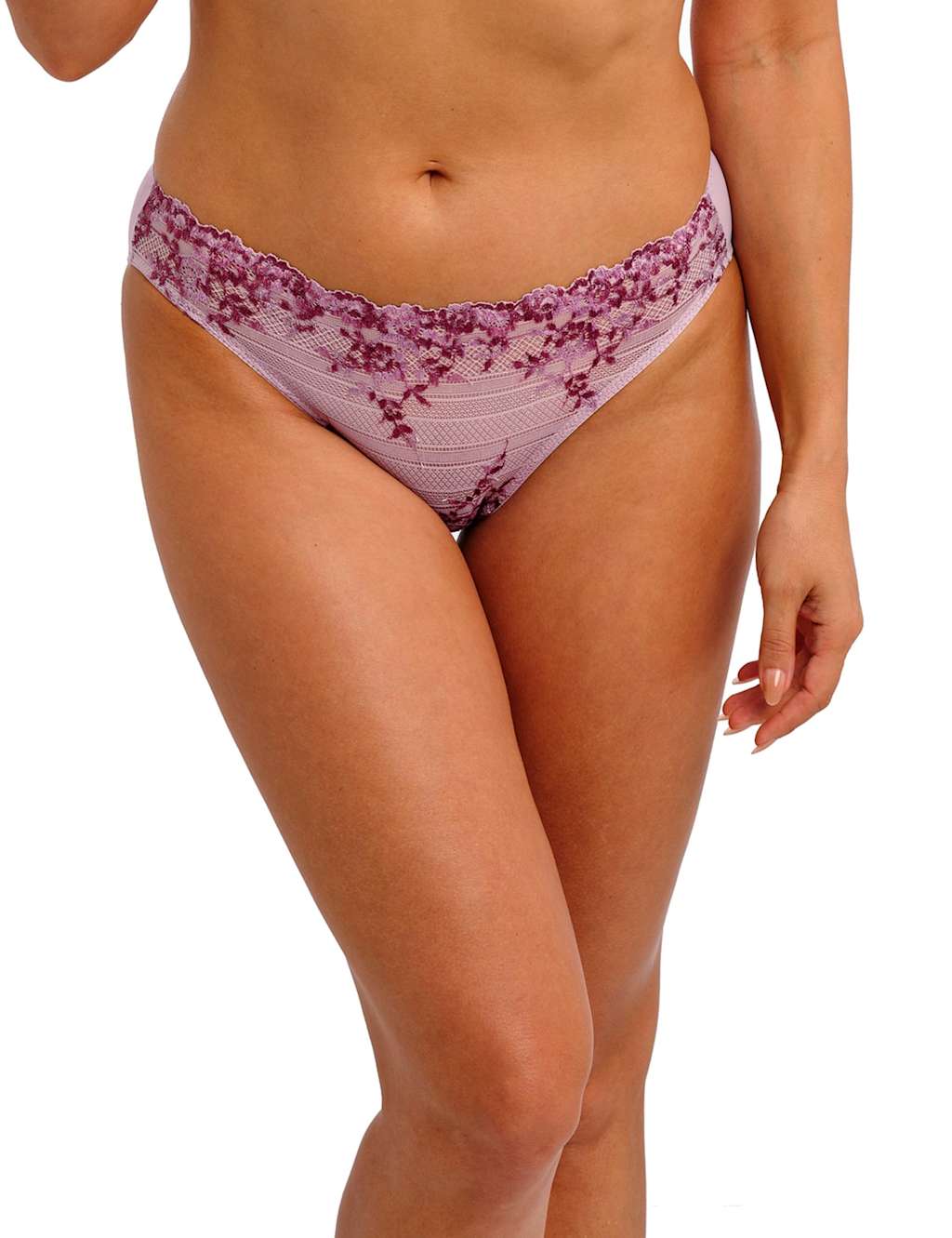 Wacoal Embrace Lace & Mesh Bikini Knickers Light Pink Mix