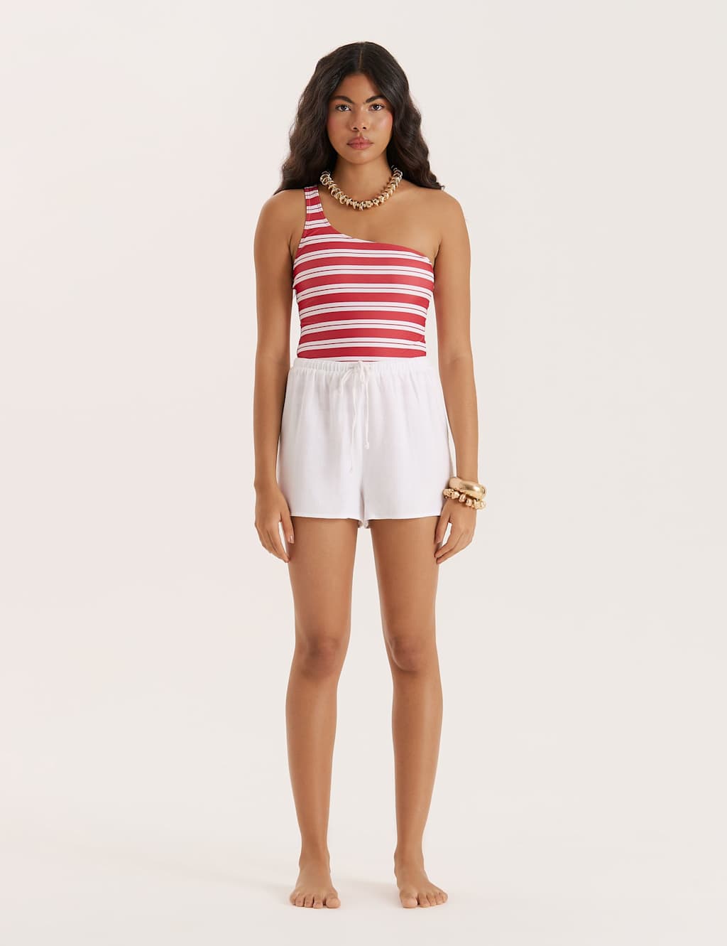 4th & Reckless Beach Shorts with Linen White