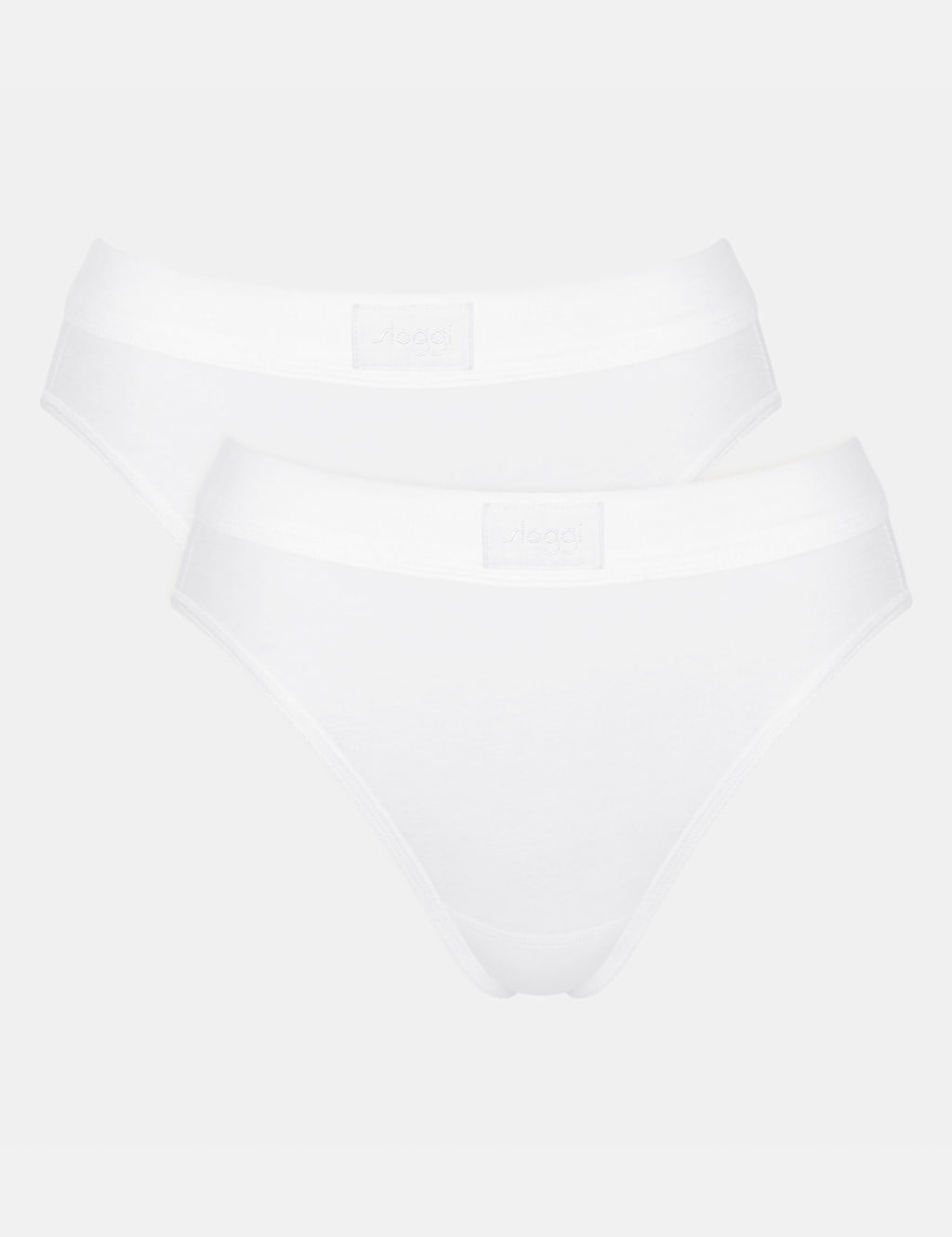 Sloggi 2 Pack Double Comfort Tai High Leg Knickers White