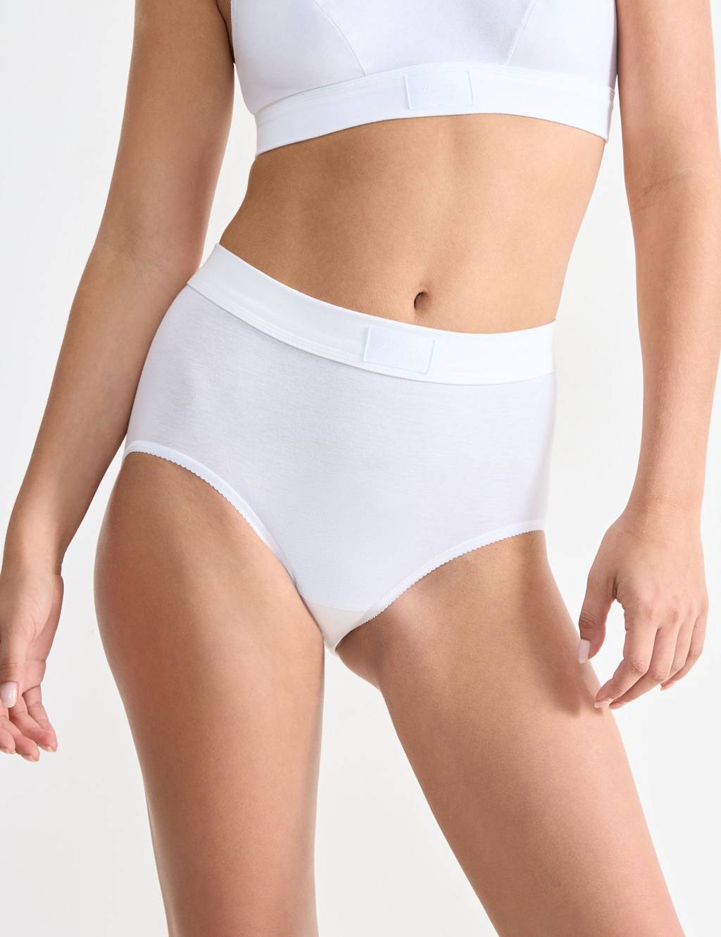 Sloggi Double Comfort Maxi Cotton Rich Full Briefs White