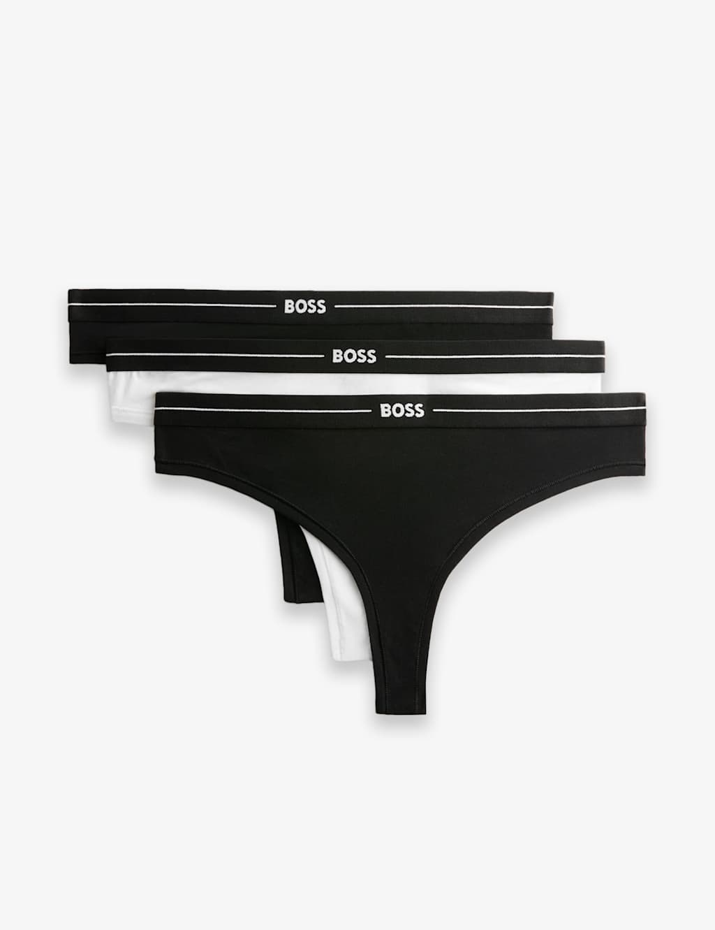 Boss 3pk Cotton Rich Thongs White
