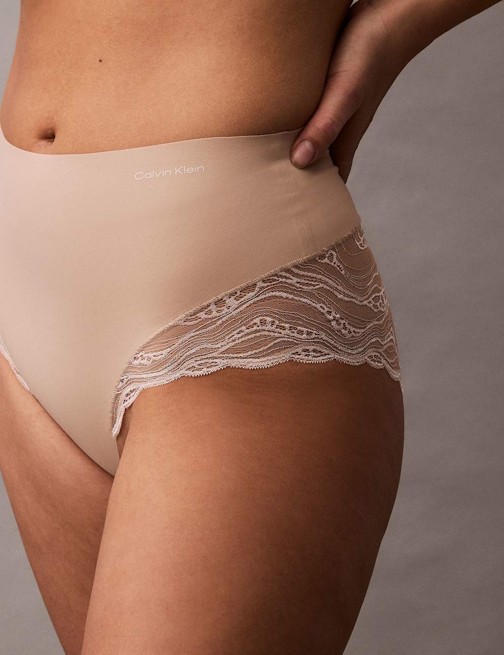 Calvin Klein Sensual Stretch Lace Briefs Beige