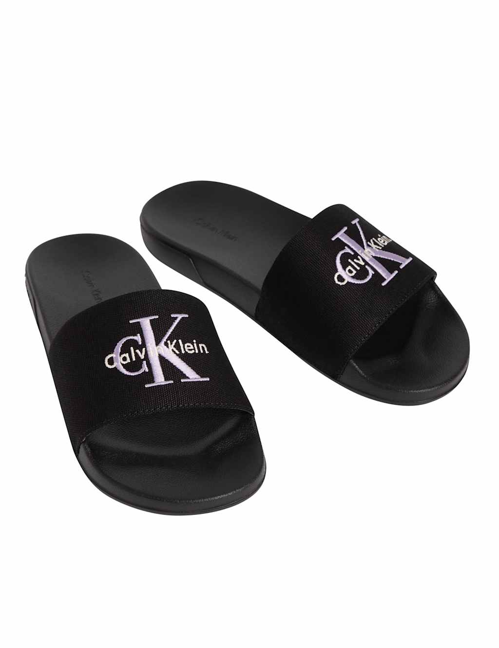 Calvin Klein Women's Flat Sliders - 6 - Black Mix - Available at M&S