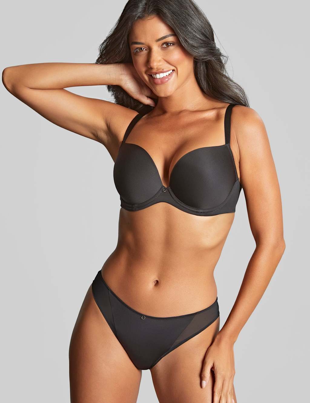 Panache Faith Wired Plunge T-Shirt Bra (D-H) Black