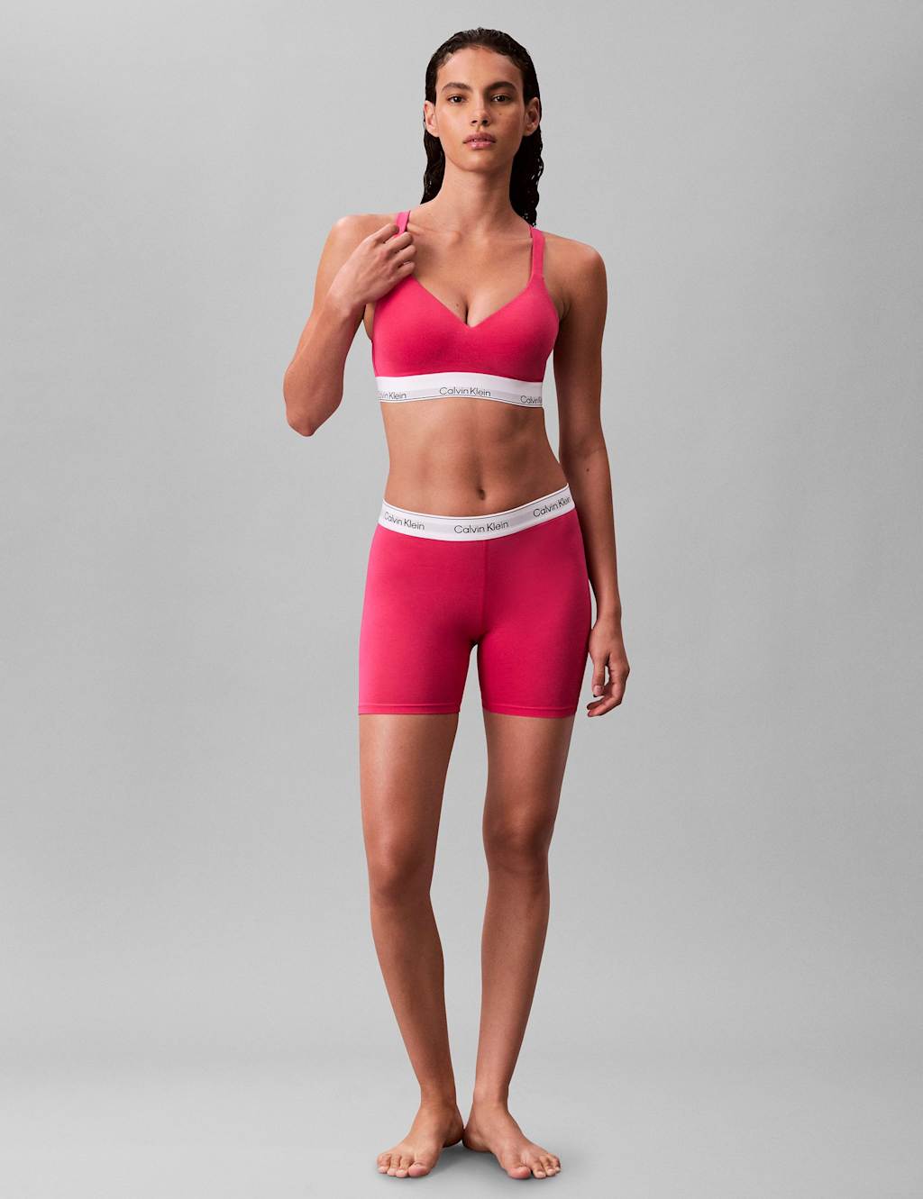 Calvin Klein Icon Cotton Modal Bralette Bright Pink