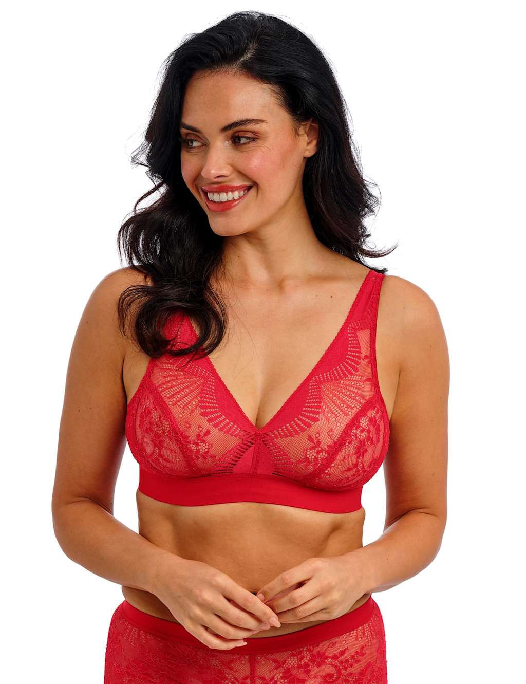 Wacoal Sensu Lace Non Wired Bralette Red