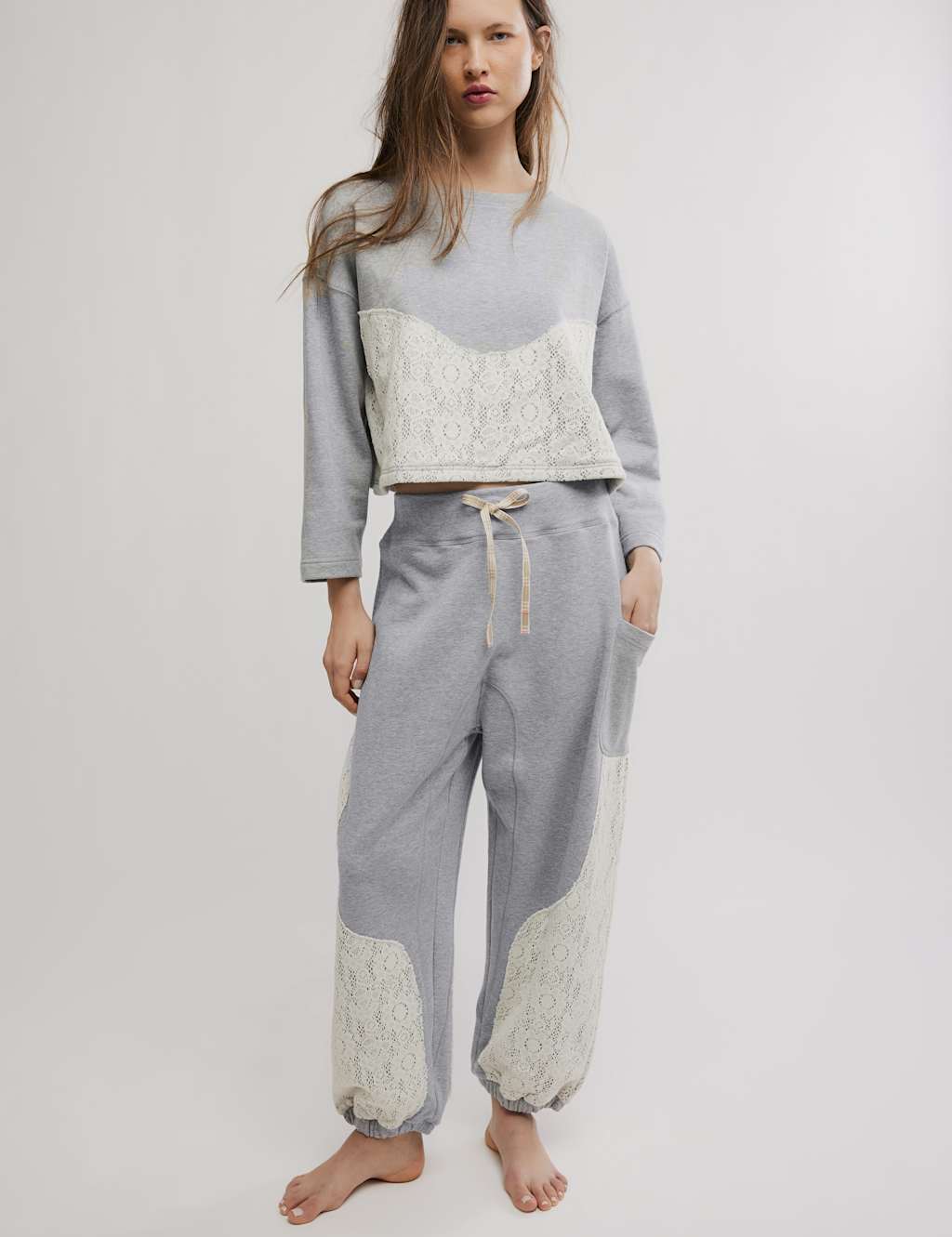 Intimately Fp By Free People Women's Sunday Best Cotton Rich Lounge Set - Small - Grey - Available at M&S