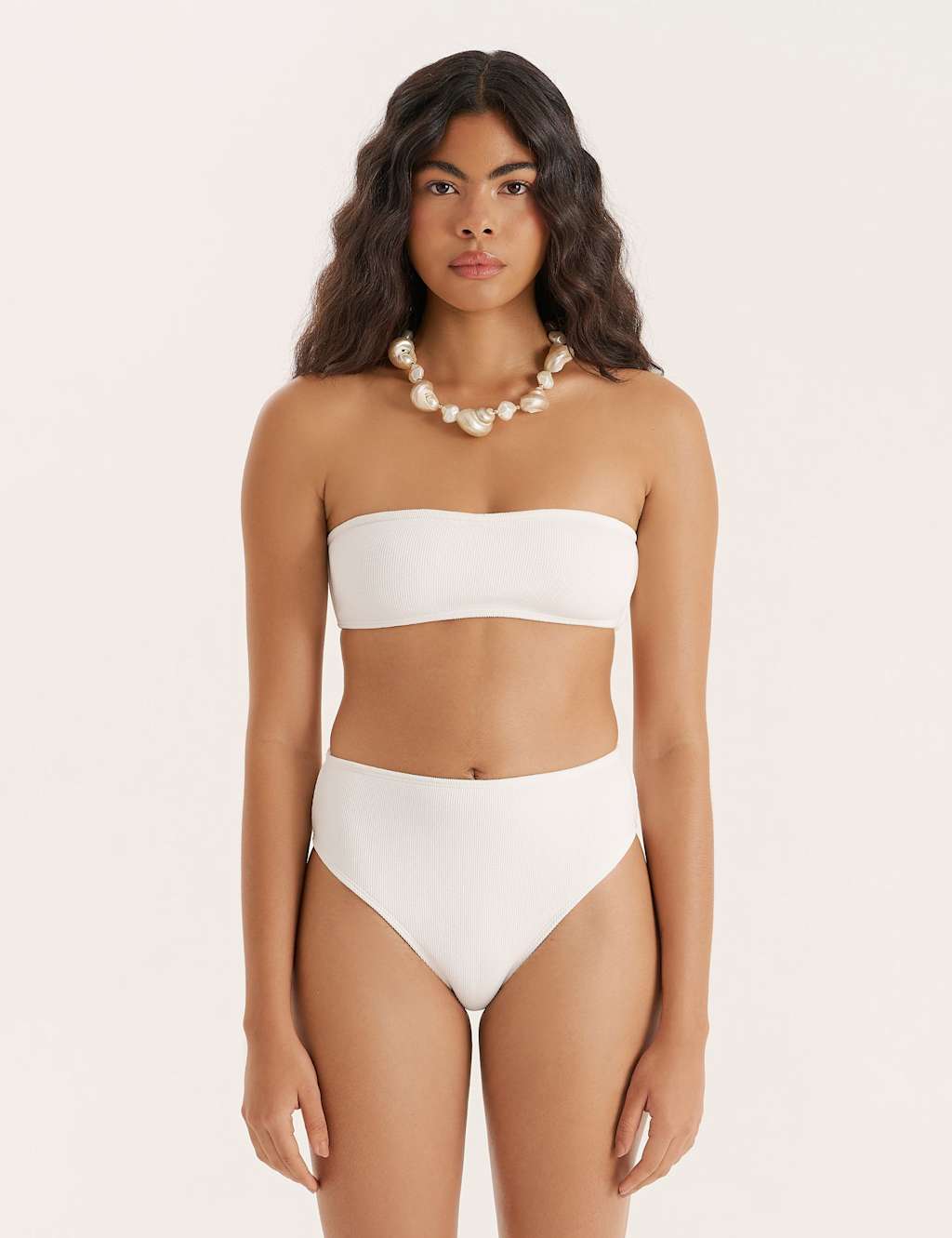 4Th & Reckless Women's Rivia Non-Padded Non-Wired Bandeau Bikini Top - 12 - White - Available at M&S