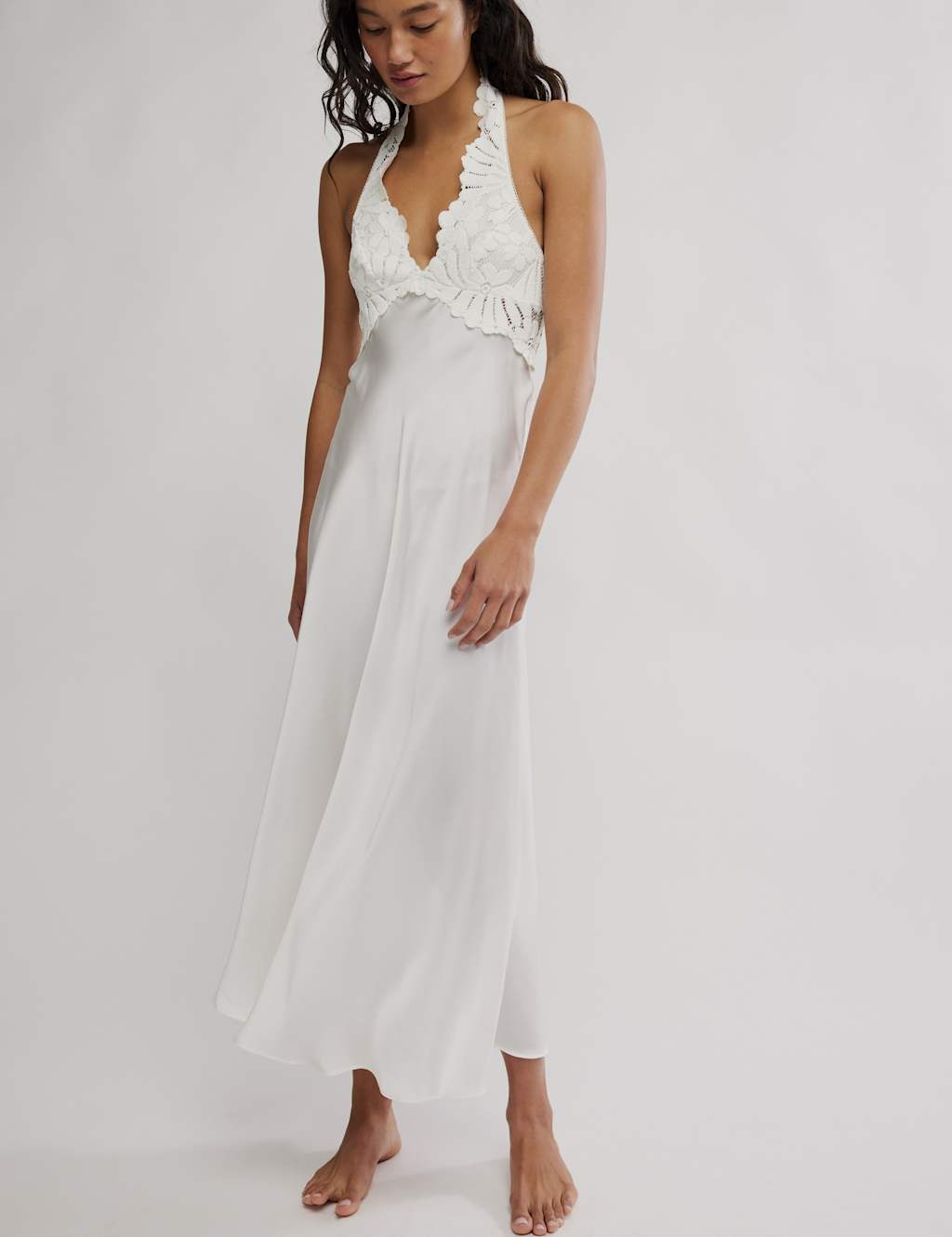 Intimately Fp By Free People Women's Petal Party Satin Midi Slip Dress - Small - Ivory - Available at M&S