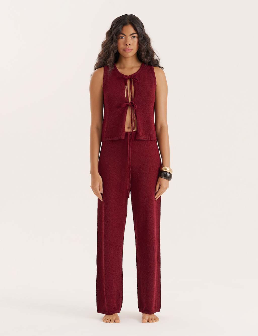 4Th & Reckless Women's Bria Co-ord Beach Trouser - 12 - Burgundy - Available at M&S