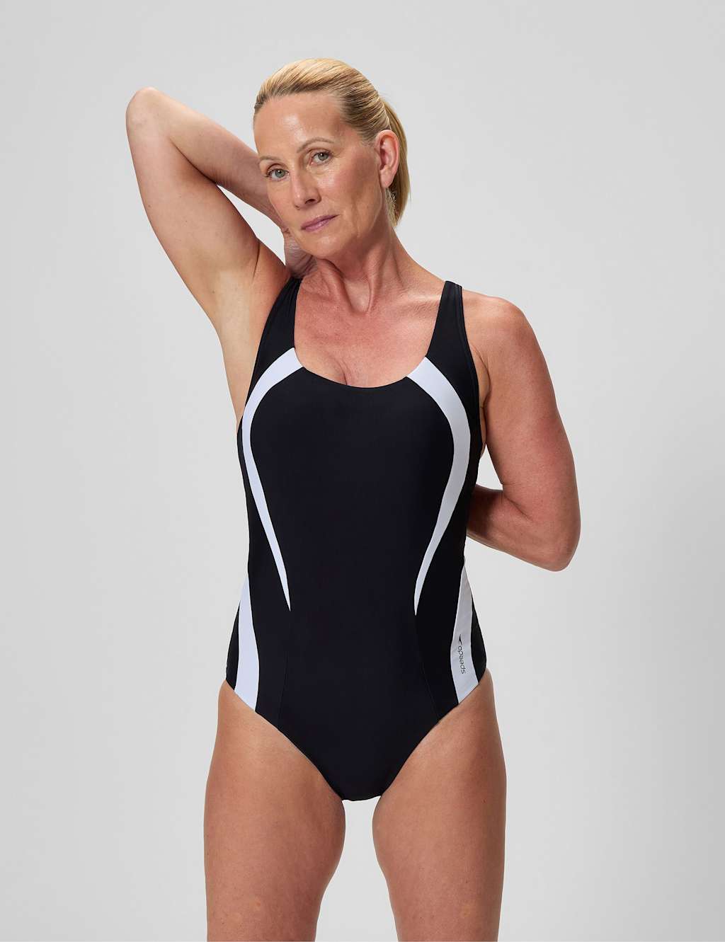 Women's Speedo Quantum Contour One Piece - 20 - Black Mix - Available at M&S