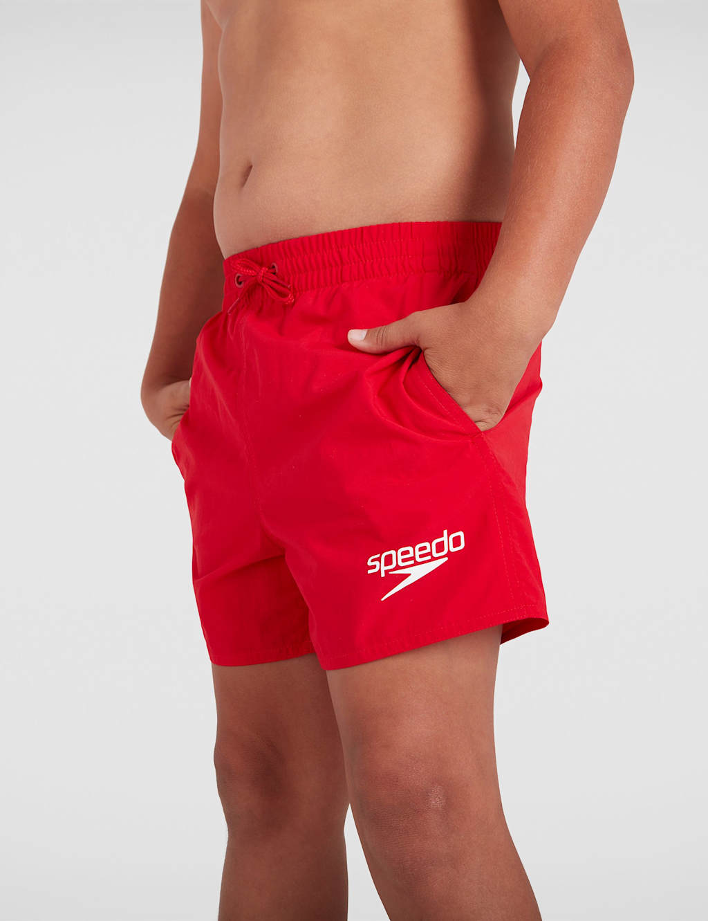Speedo Boys Essentials 13" Swim Shorts - Extra - Red - Available at M&S