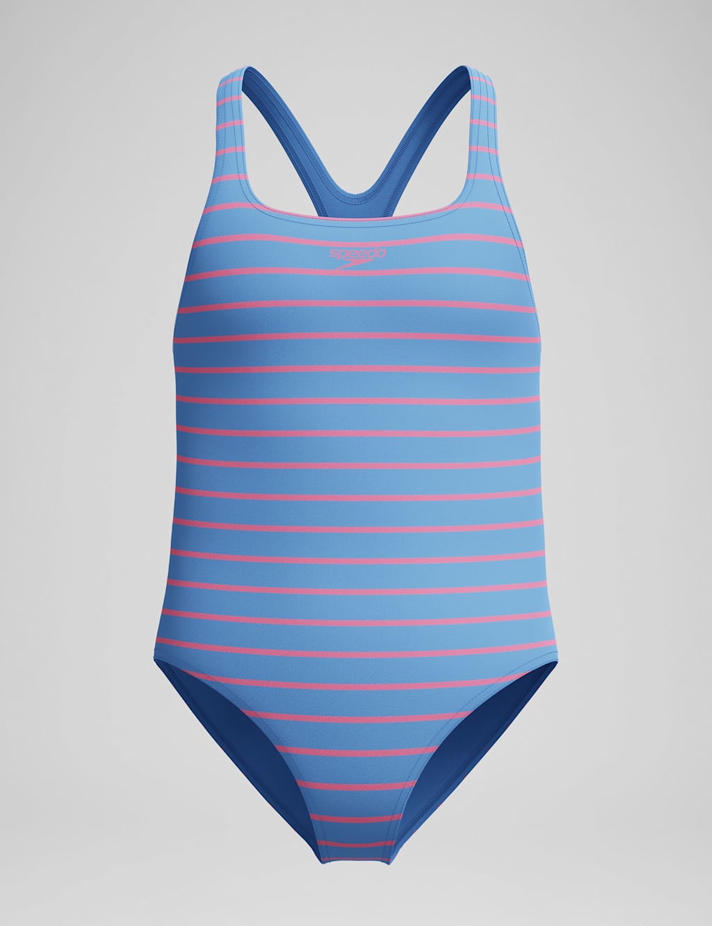 Speedo Girls Striped Medalist One Piece Swimsuit (4-16 Yrs) - 16 Years - Blue Mix - Available at M&S